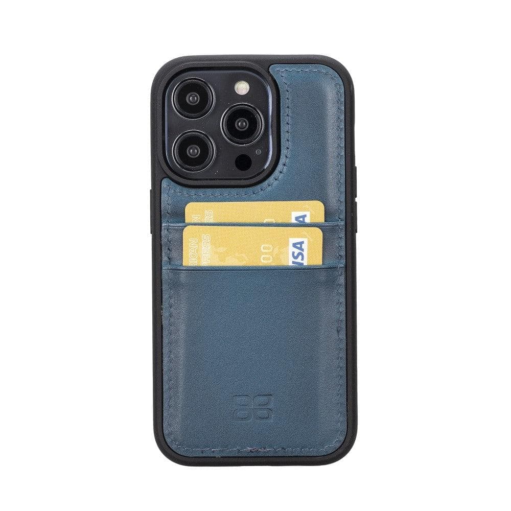 Flex Cover Genuine Leather iPhone 15 Case with Card Holder