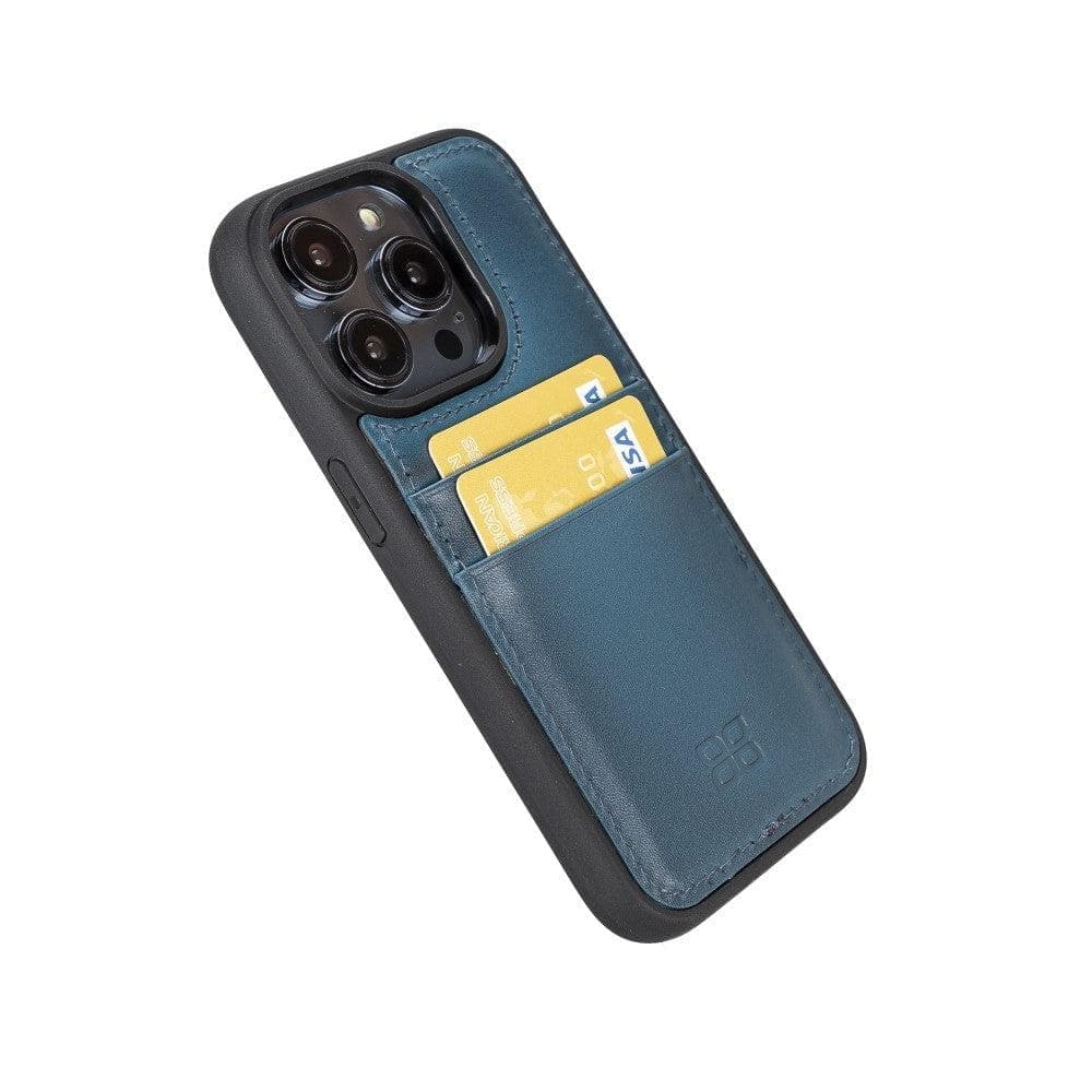 Flex Cover Genuine Leather iPhone 15 Case with Card Holder