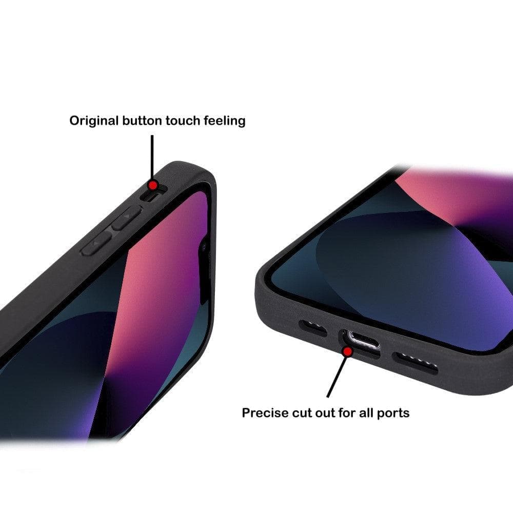 Flex Cover Genuine Leather iPhone 15 Case with Card Holder