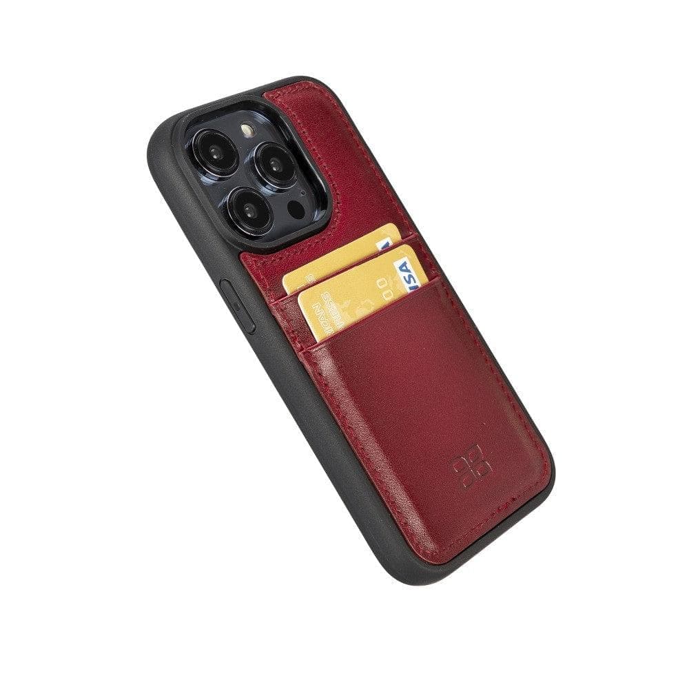 Flex Cover Genuine Leather iPhone 15 Pro Case with Card Holder