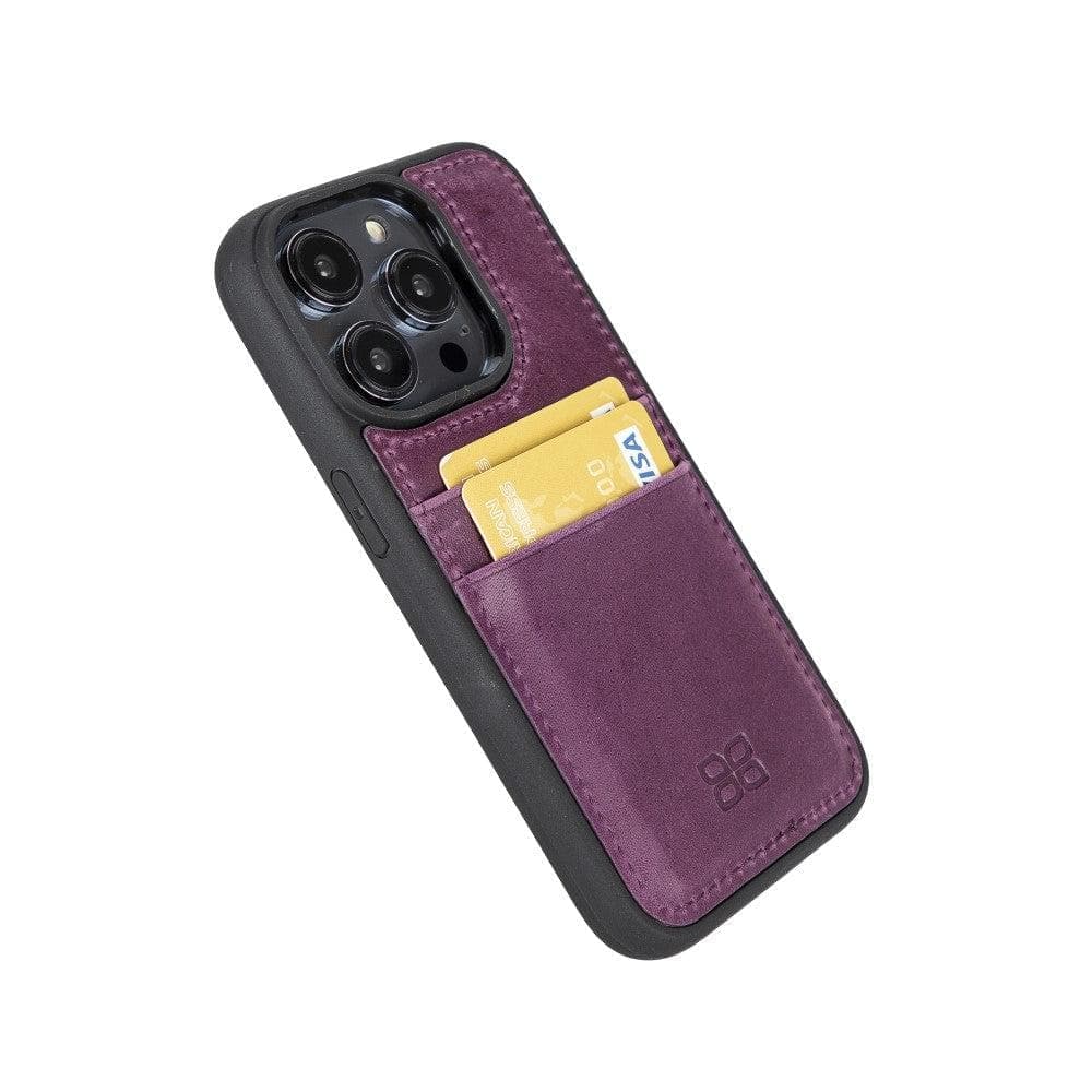 Flex Cover Genuine Leather iPhone 15 Case with Card Holder
