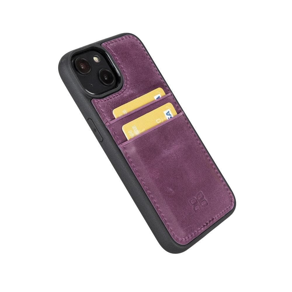 Flex Cover Genuine Leather iPhone 15 Case with Card Holder