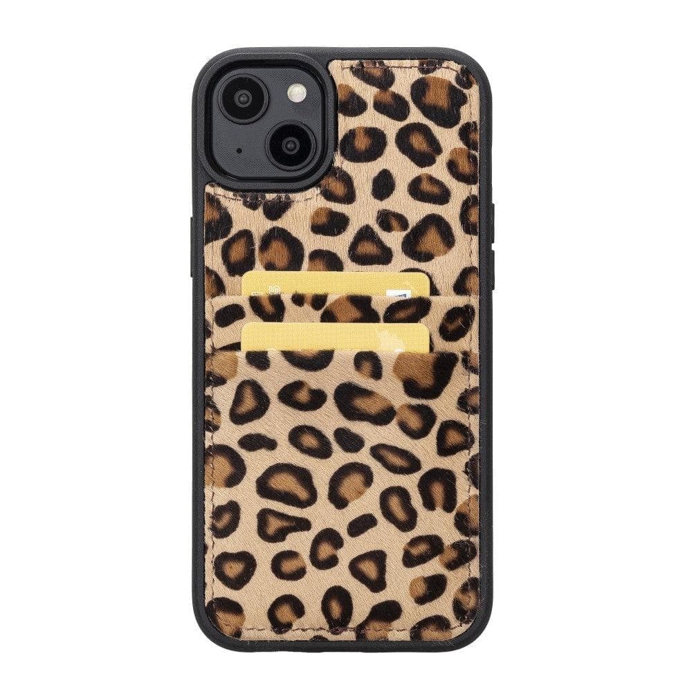 Flex Cover Genuine Leather iPhone 15 Case with Card Holder