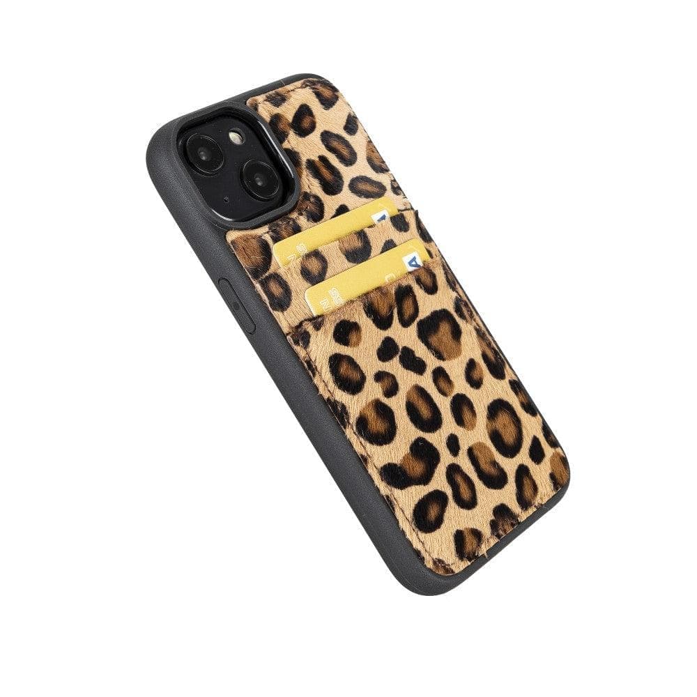 Flex Cover Genuine Leather iPhone 15 Plus Case with Card Holder