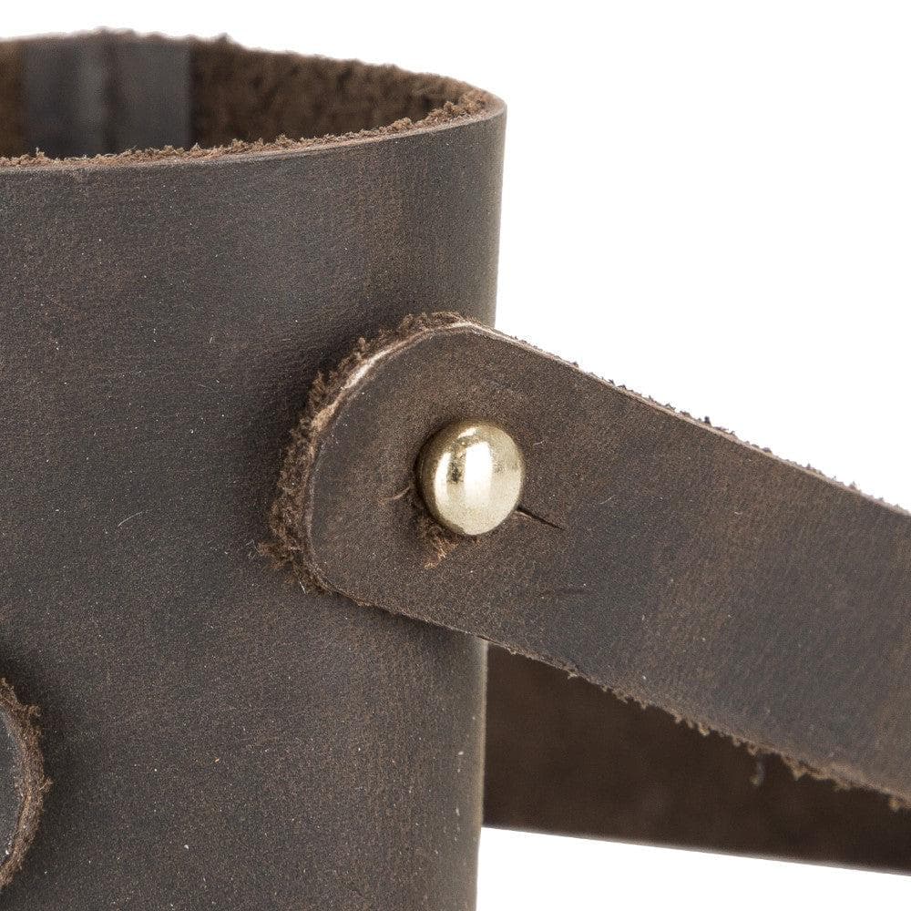 Patras Genuine Leather Coffee Cup Case