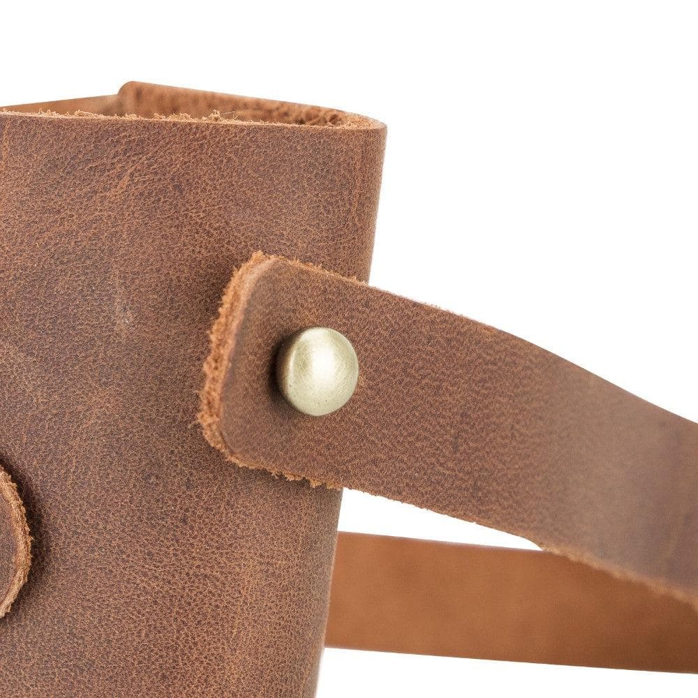 Patras Genuine Leather Coffee Cup Case