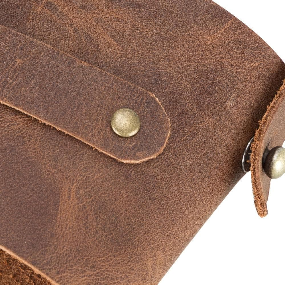 Patras Genuine Leather Coffee Cup Case