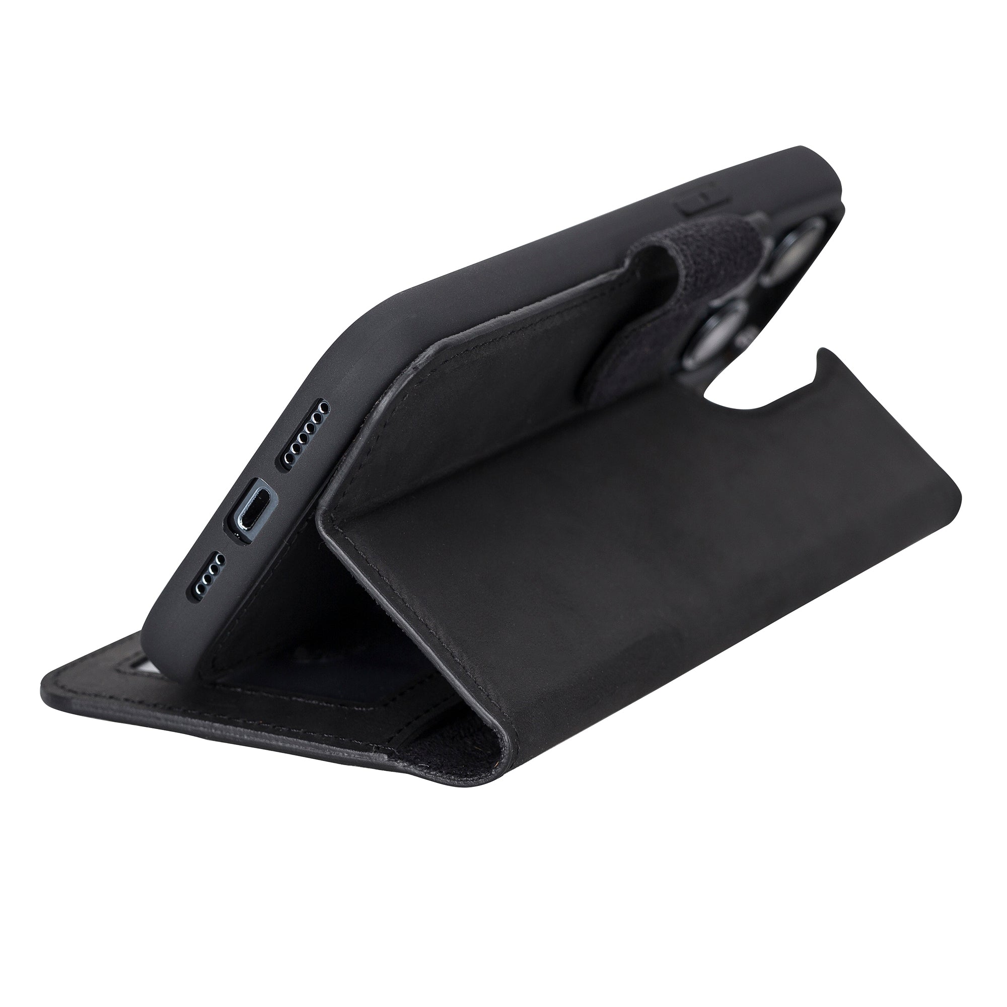 Liluri iPhone 16 Series Magnetic Detachable Genuine Leather Wallet Case