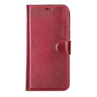 Magic Magnetic Detachable Leather Wallet Case with RFID for iPhone 15 Pro (6.1") - RED