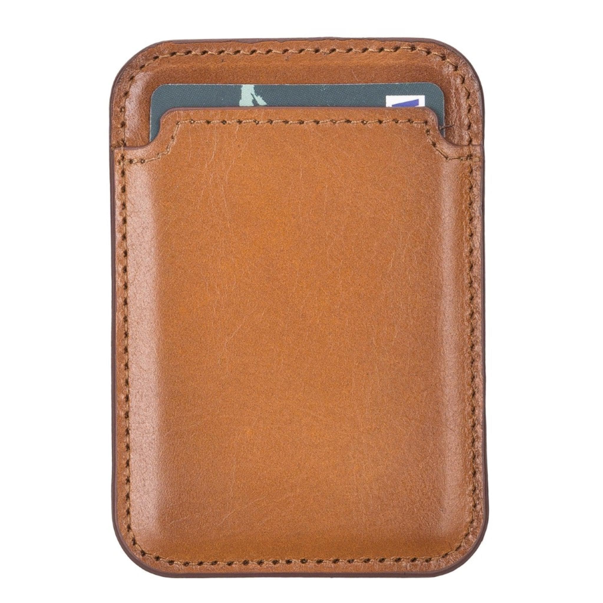 Maggy Magnetic Leather Card Holder - saracleather