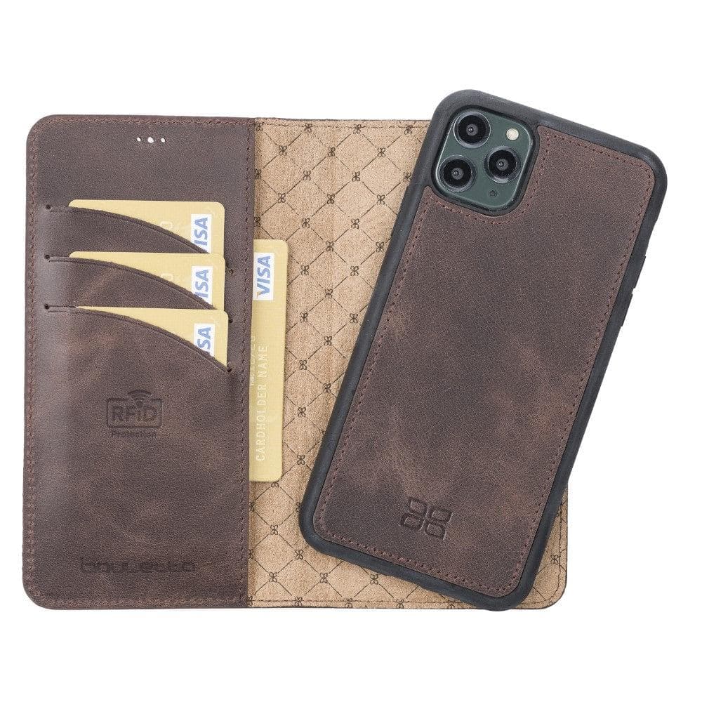 Magic iPhone 11 Pro Genuine Leather Detachable Wallet Case