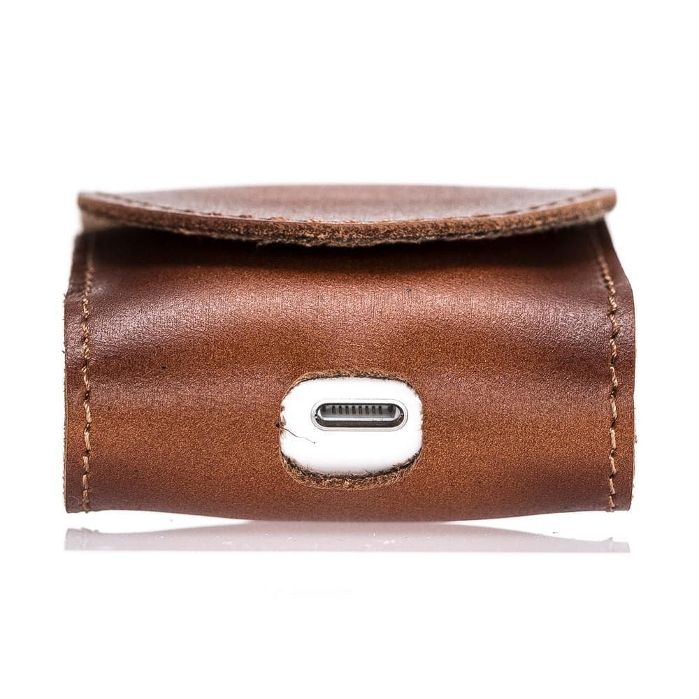 Mai Magnet Genuine Leather AirPods 1 and AirPods 2 Case with Hook