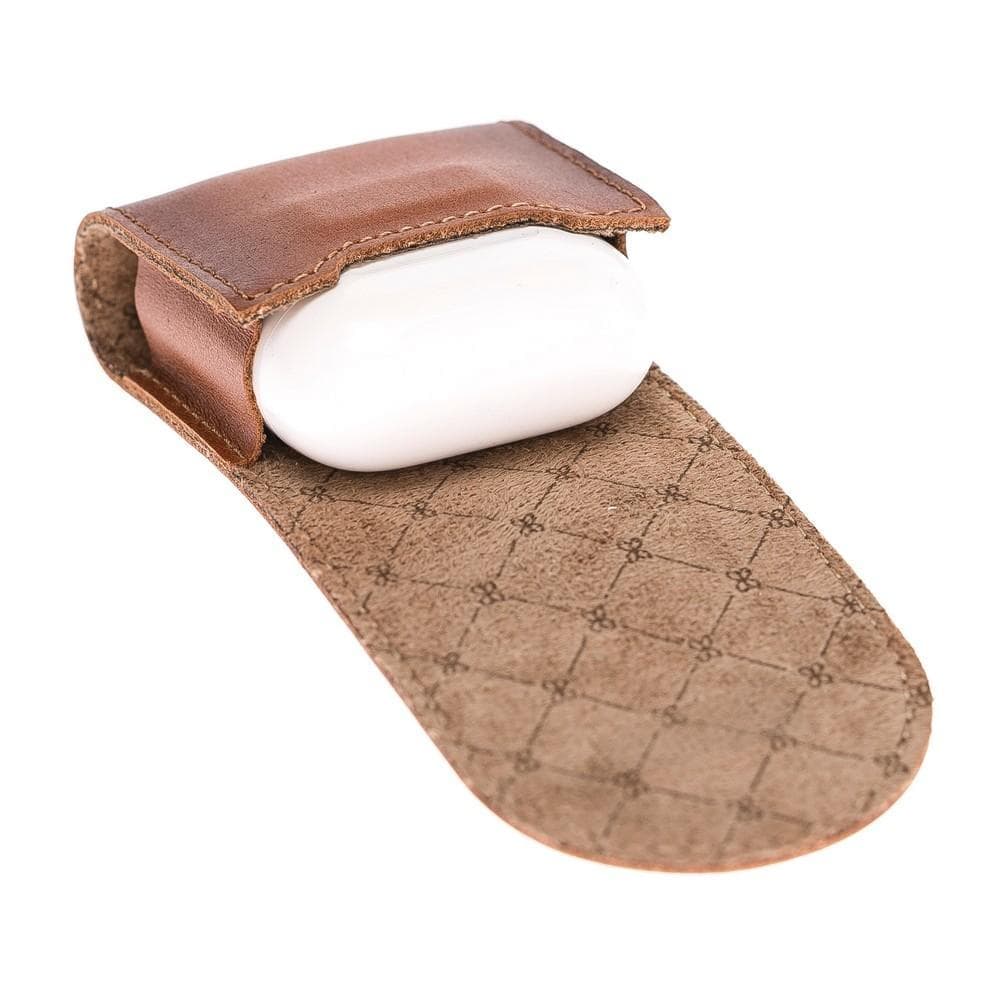 Mai Magnet Genuine Leather AirPods 1 and AirPods 2 Case with Hook