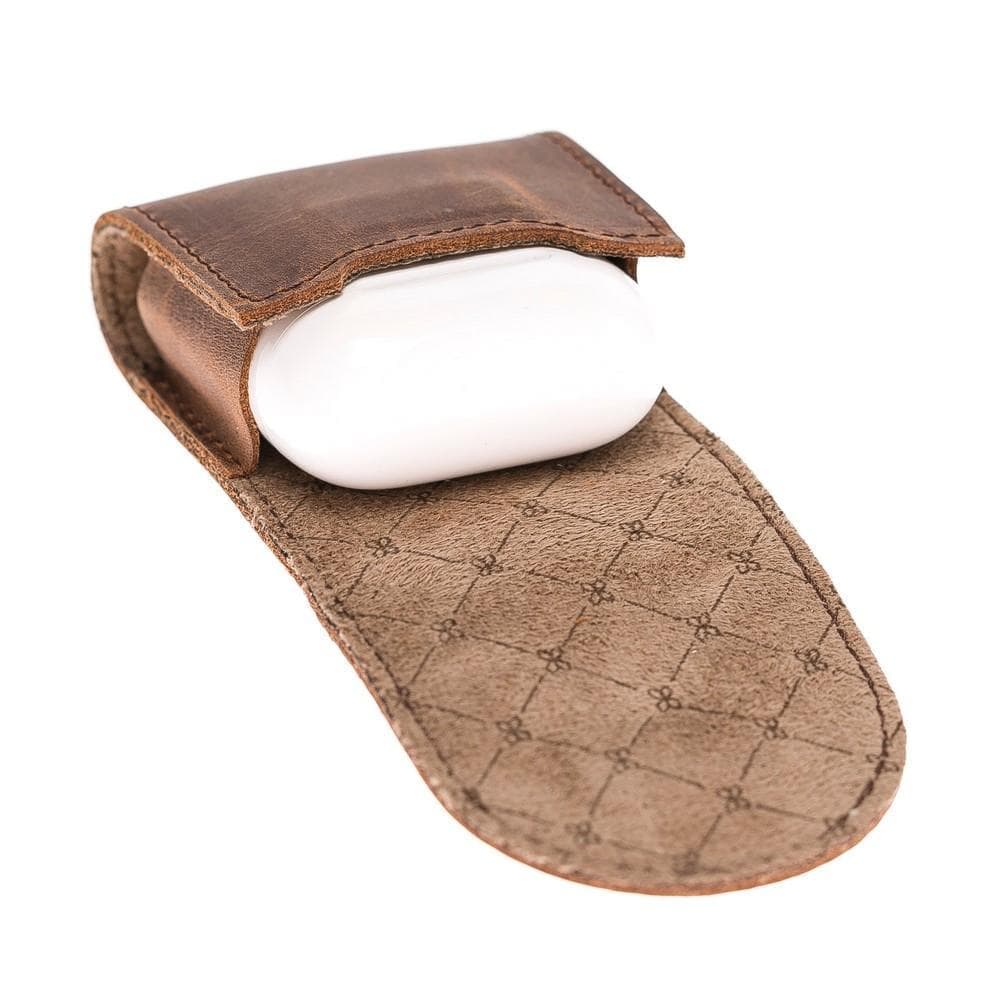 Mai Magnet Genuine Leather AirPods 1 and AirPods 2 Case with Hook