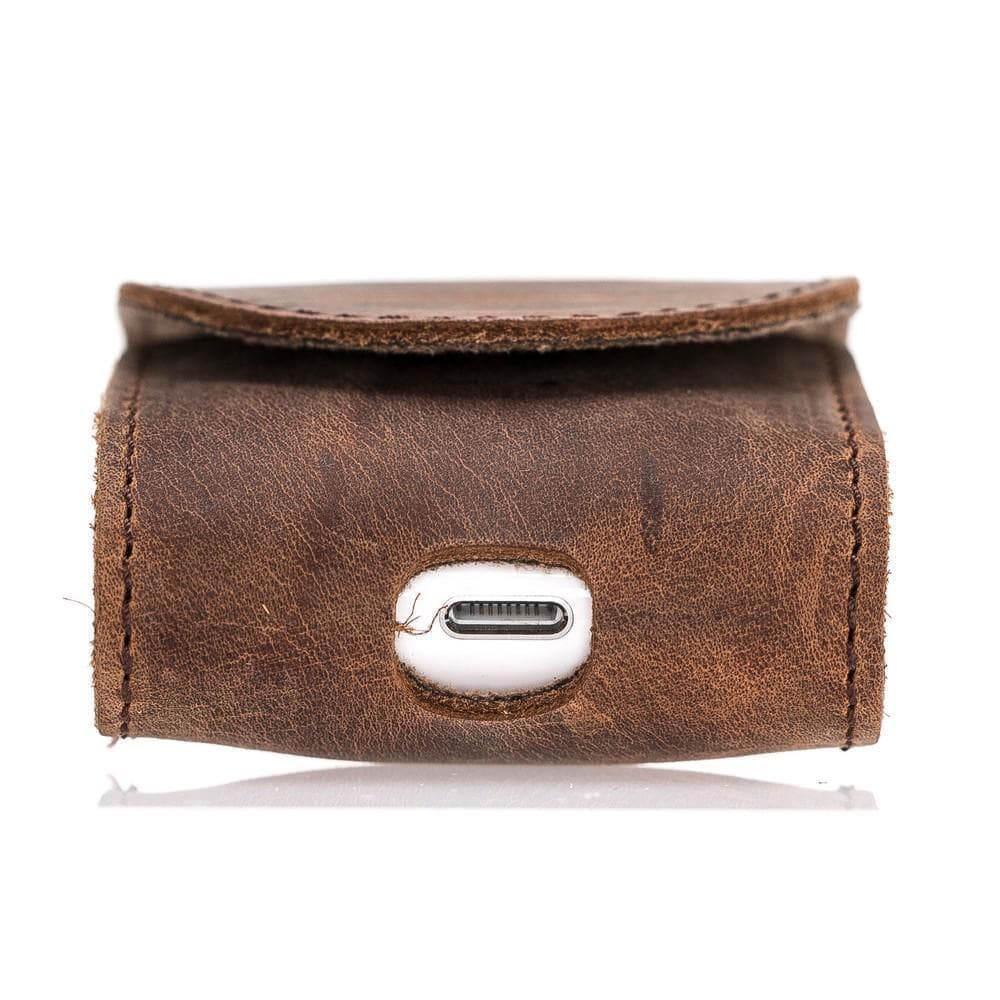 Mai Magnet Genuine Leather AirPods 1 and AirPods 2 Case with Hook