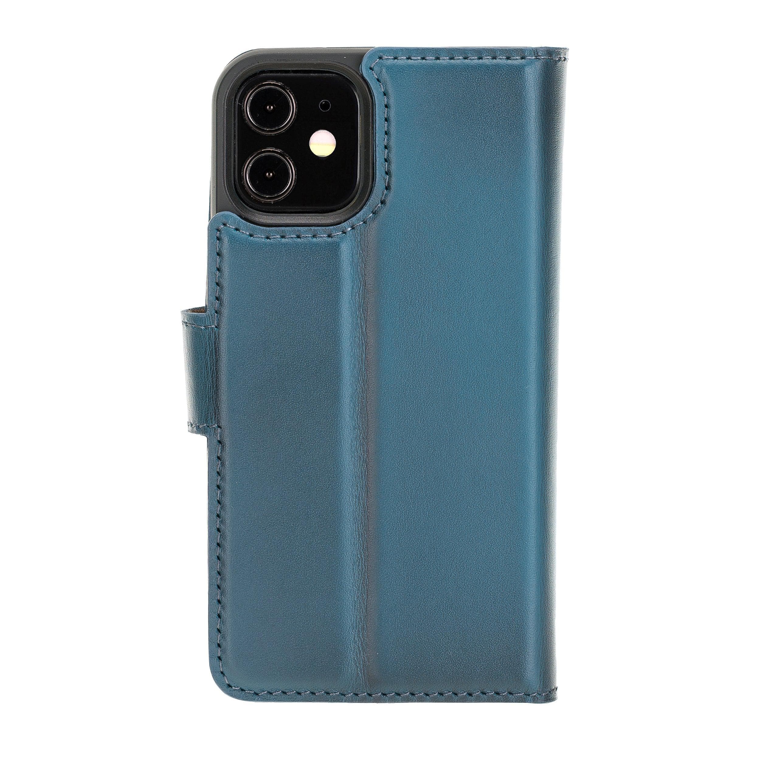 Magic iPhone 12 / 12 Pro Genuine Leather Detachable Wallet Case