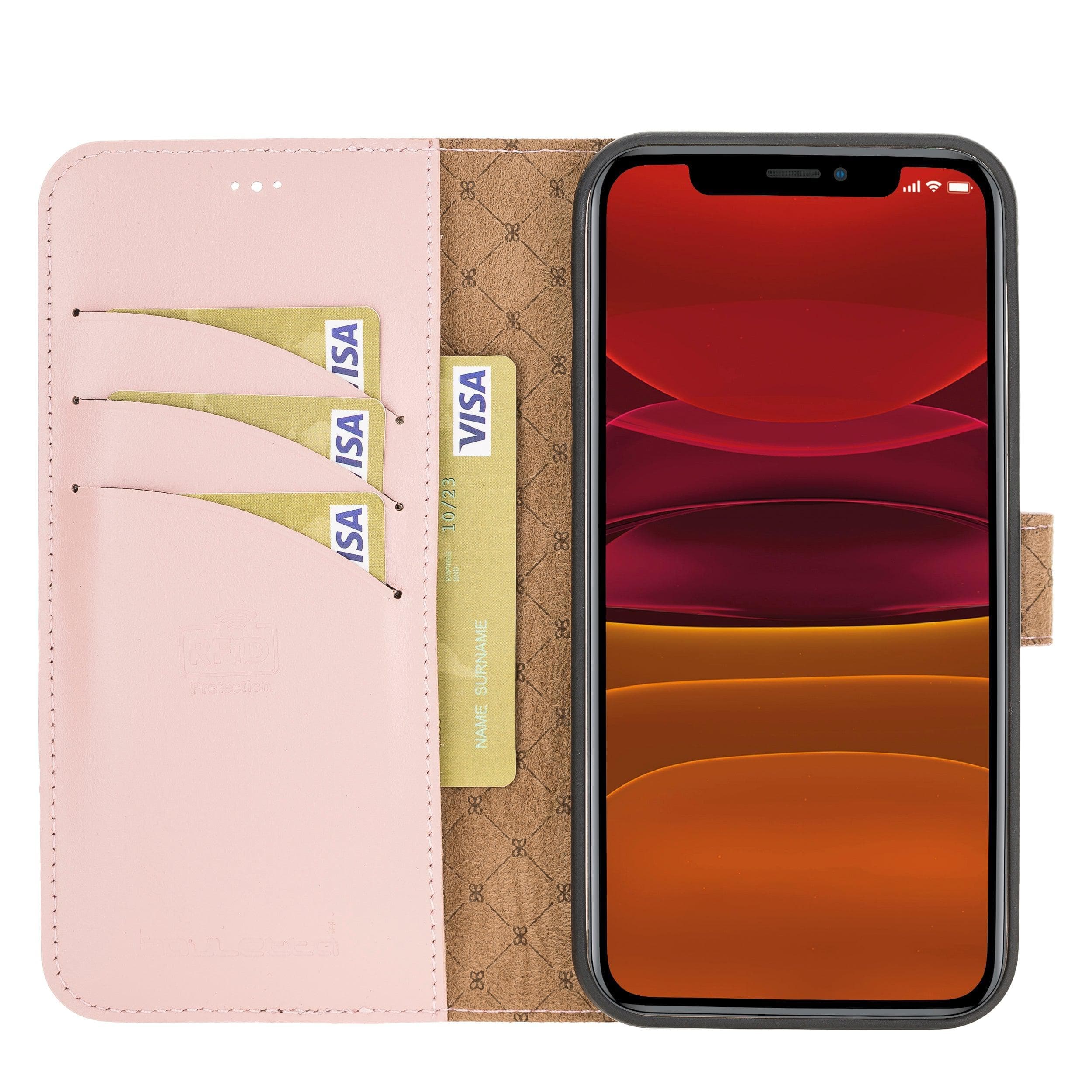Magic iPhone 12 Pro Max Hakiki Deri Çıkarılabilir Cüzdan Kılıf