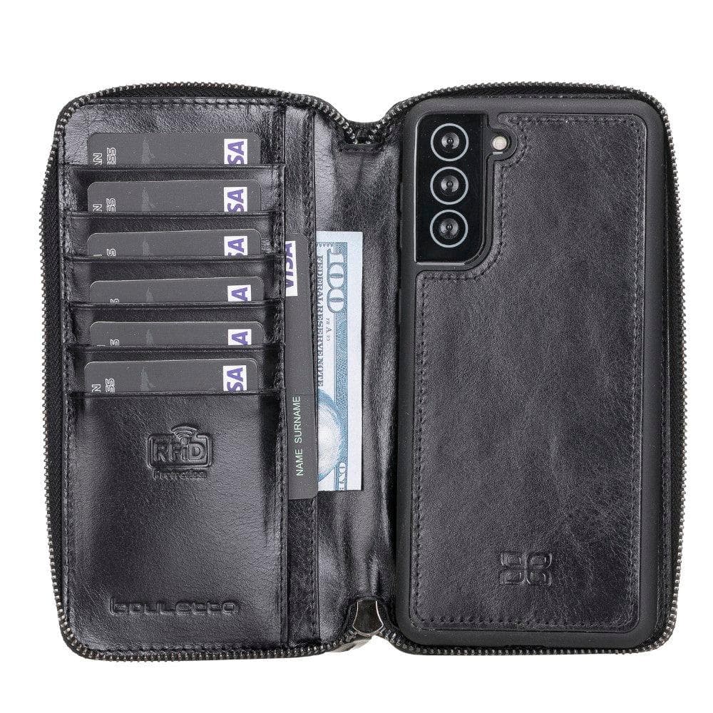 Pouch Magic Samsung Galaxy S21 Ultra Detachable Genuine Leather Wallet Case