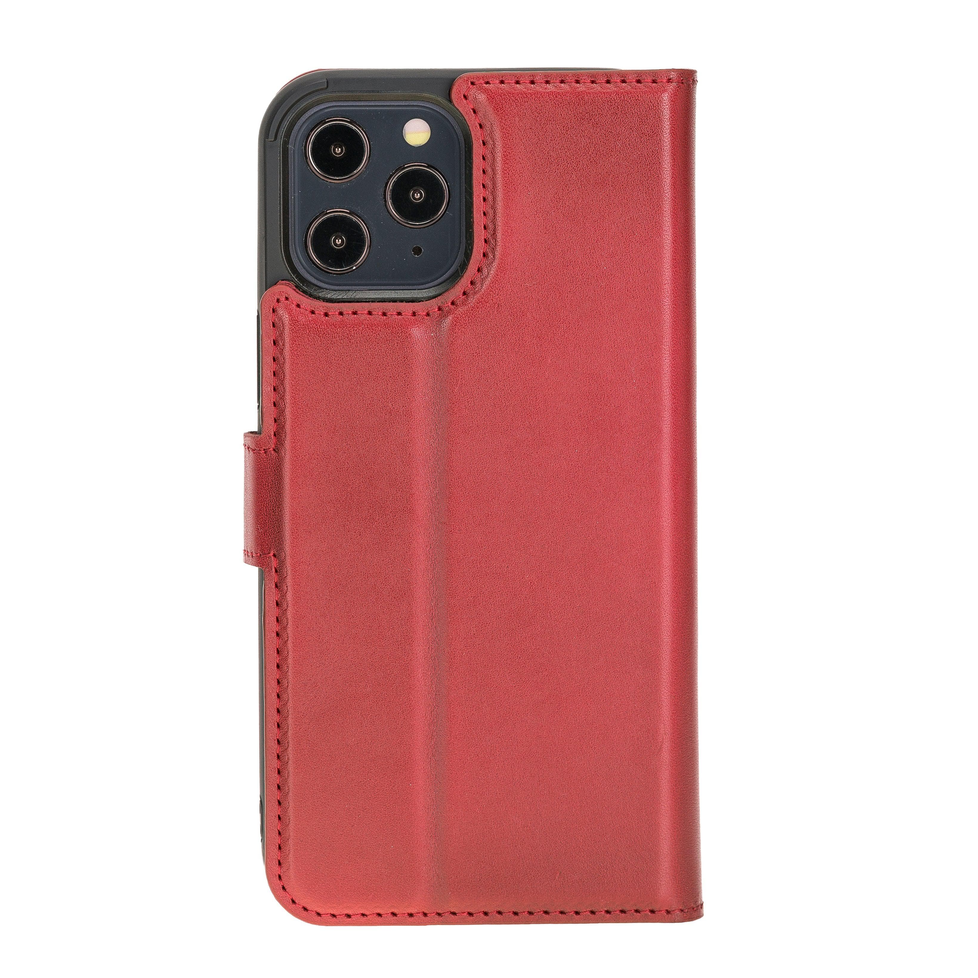 Magic iPhone 12 Pro Max Hakiki Deri Çıkarılabilir Cüzdan Kılıf