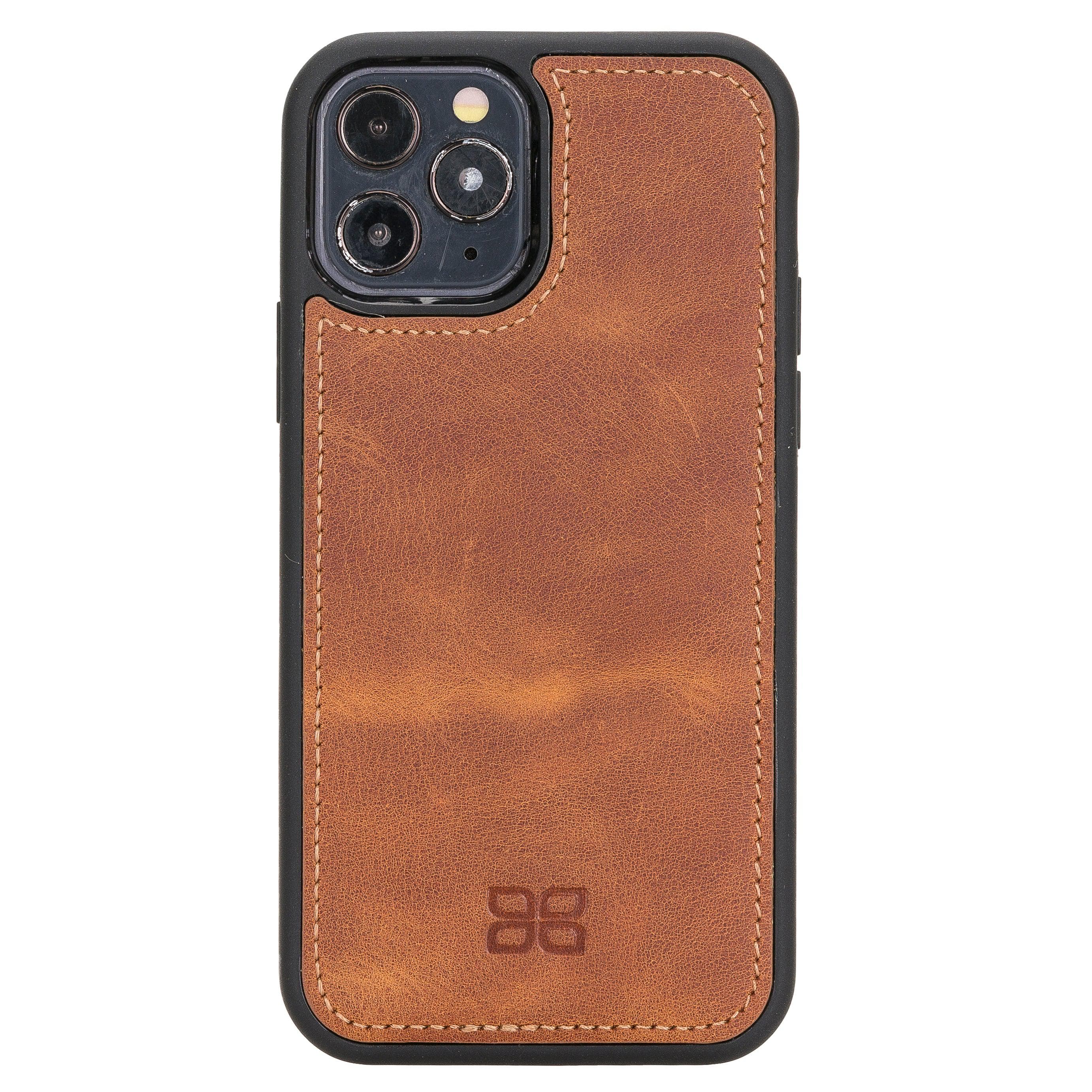 Magic iPhone 12 / 12 Pro Genuine Leather Detachable Wallet Case