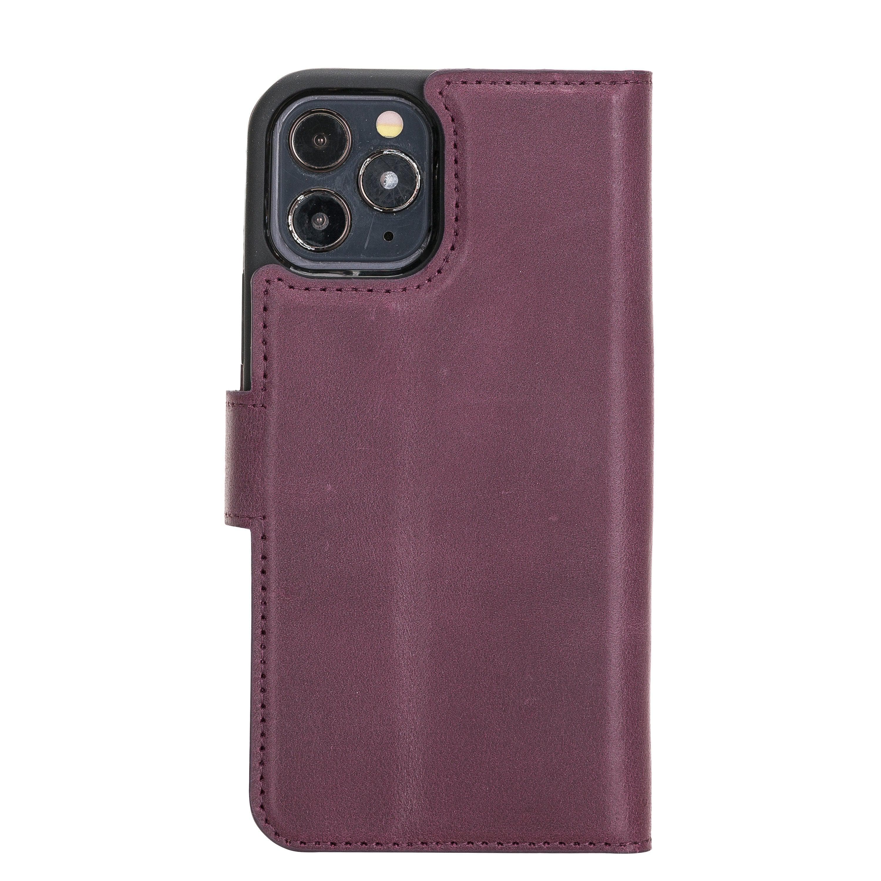 Magic iPhone 12 Pro Max Hakiki Deri Çıkarılabilir Cüzdan Kılıf