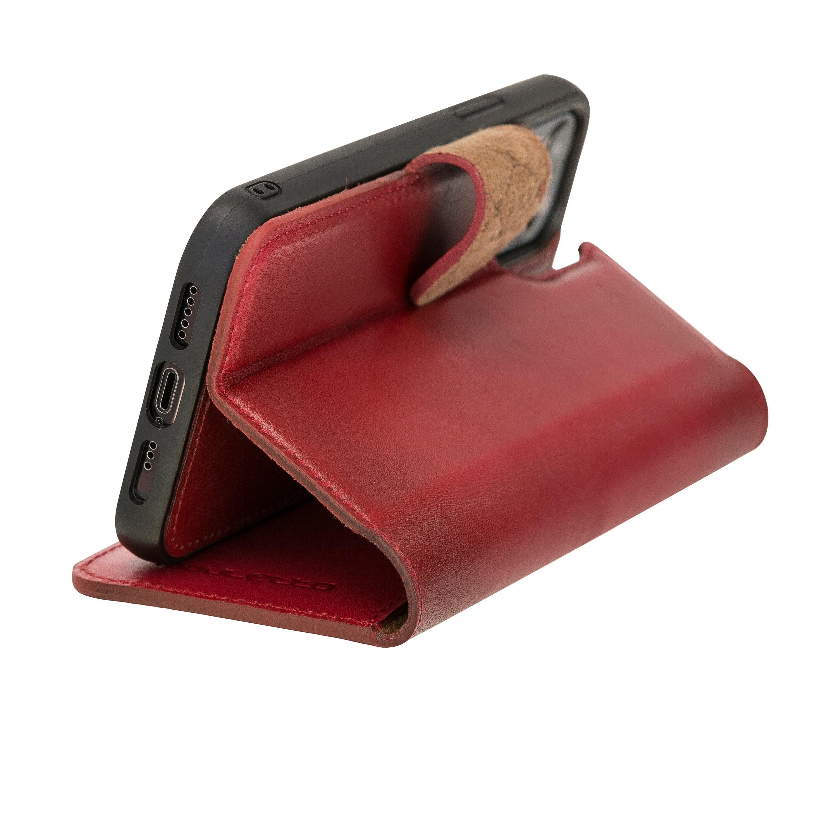 Magic iPhone 12 Mini Genuine Leather Detachable Wallet Case