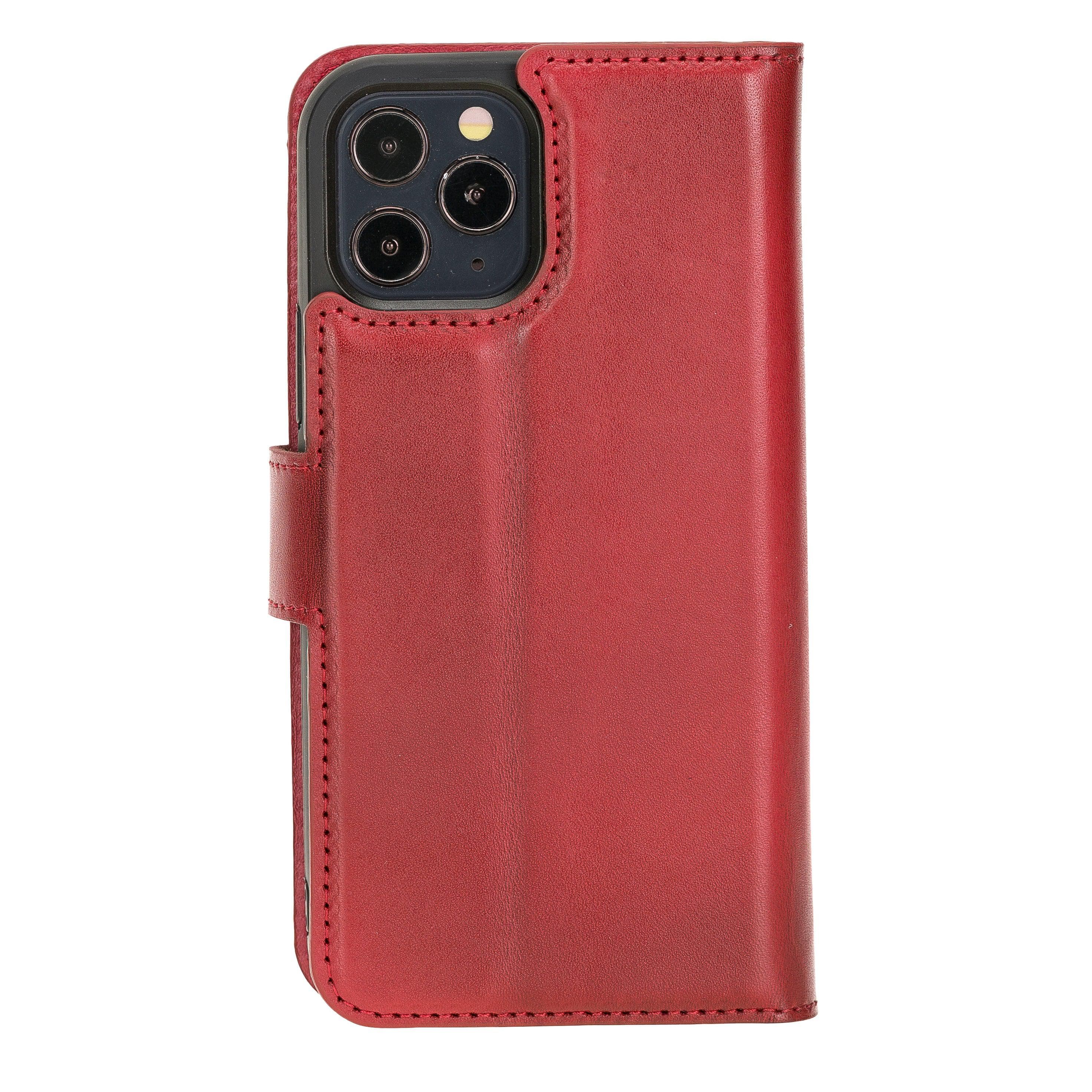 Magic iPhone 12 / 12 Pro Genuine Leather Detachable Wallet Case
