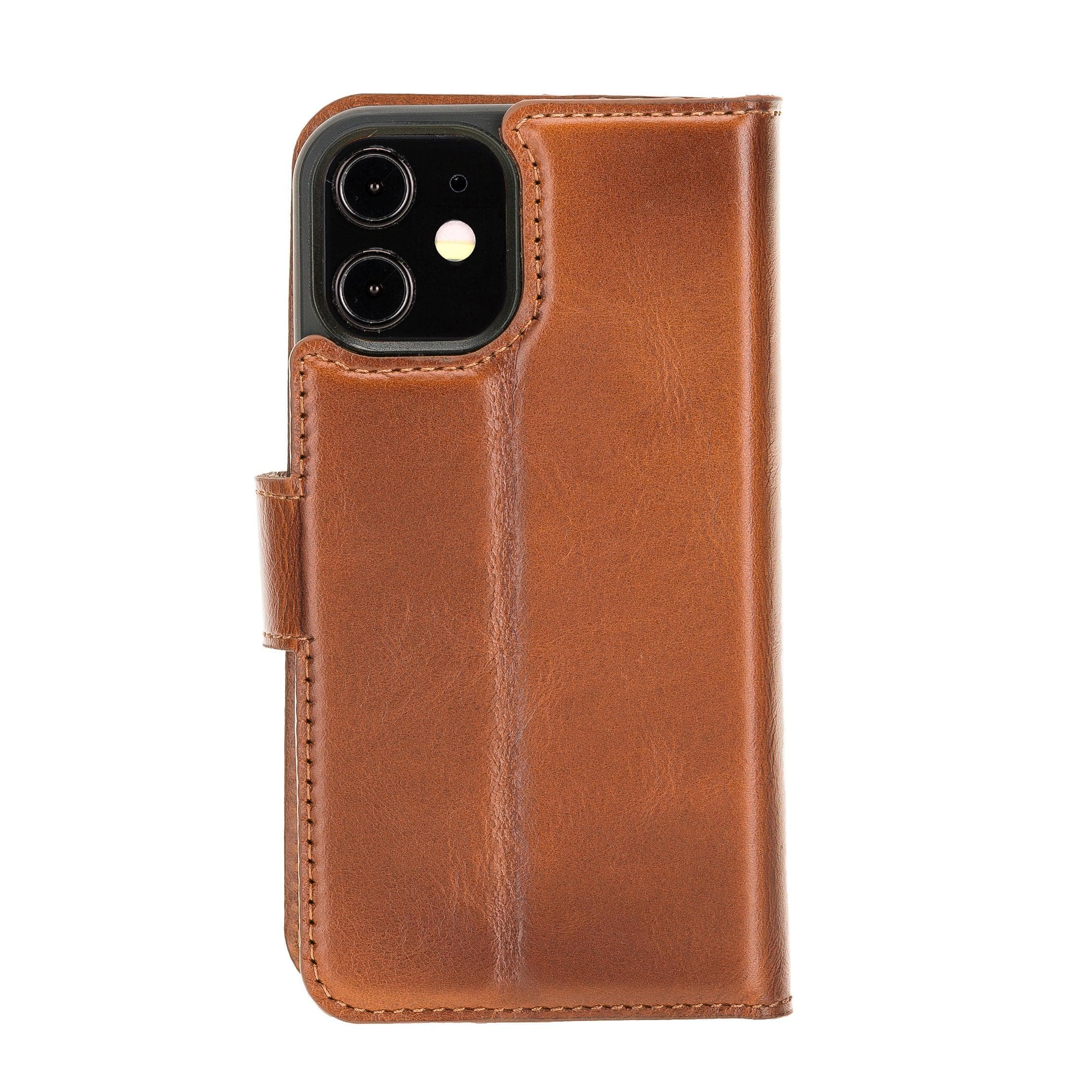 Magic iPhone 12 / 12 Pro Genuine Leather Detachable Wallet Case
