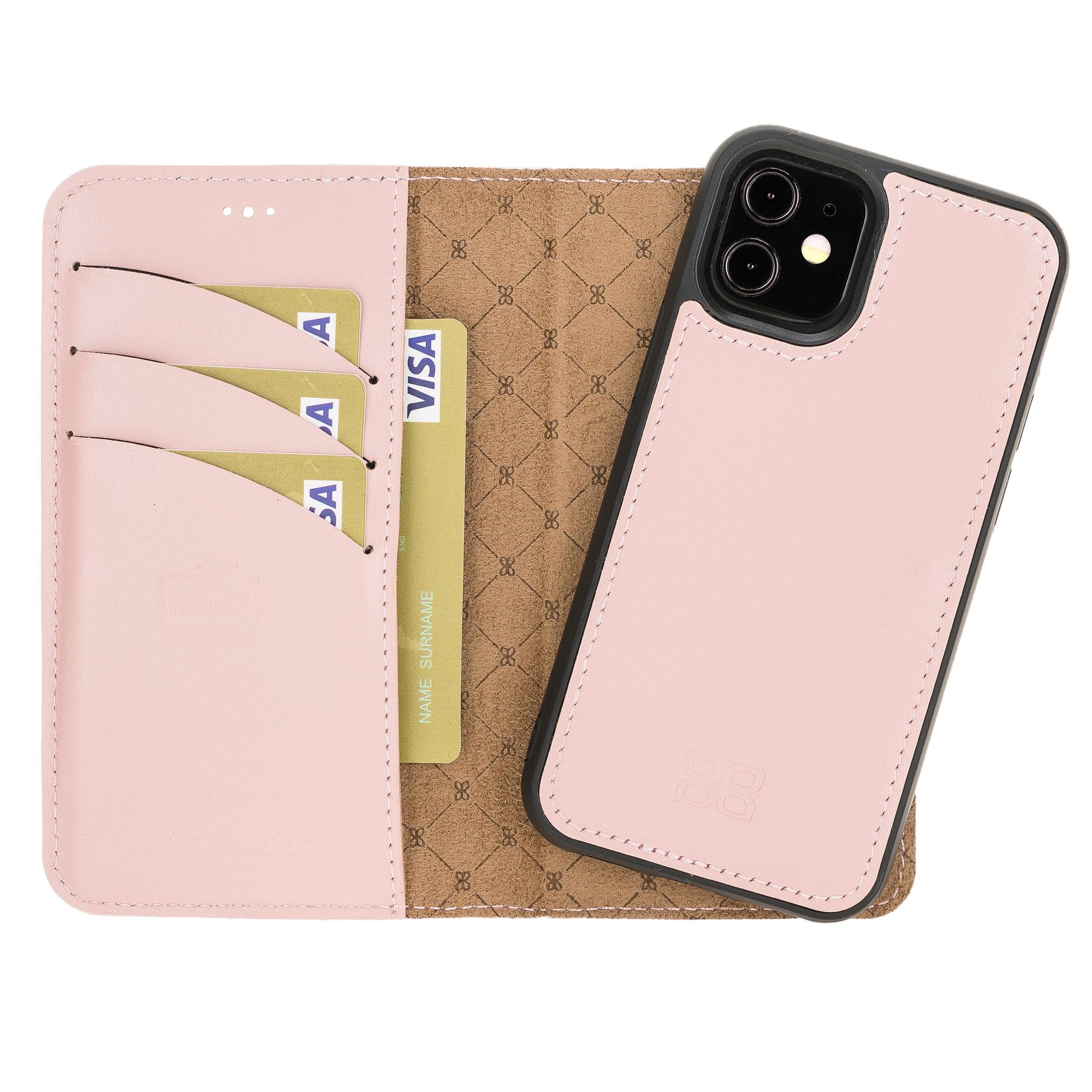 Magic iPhone 12 Pro Max Hakiki Deri Çıkarılabilir Cüzdan Kılıf