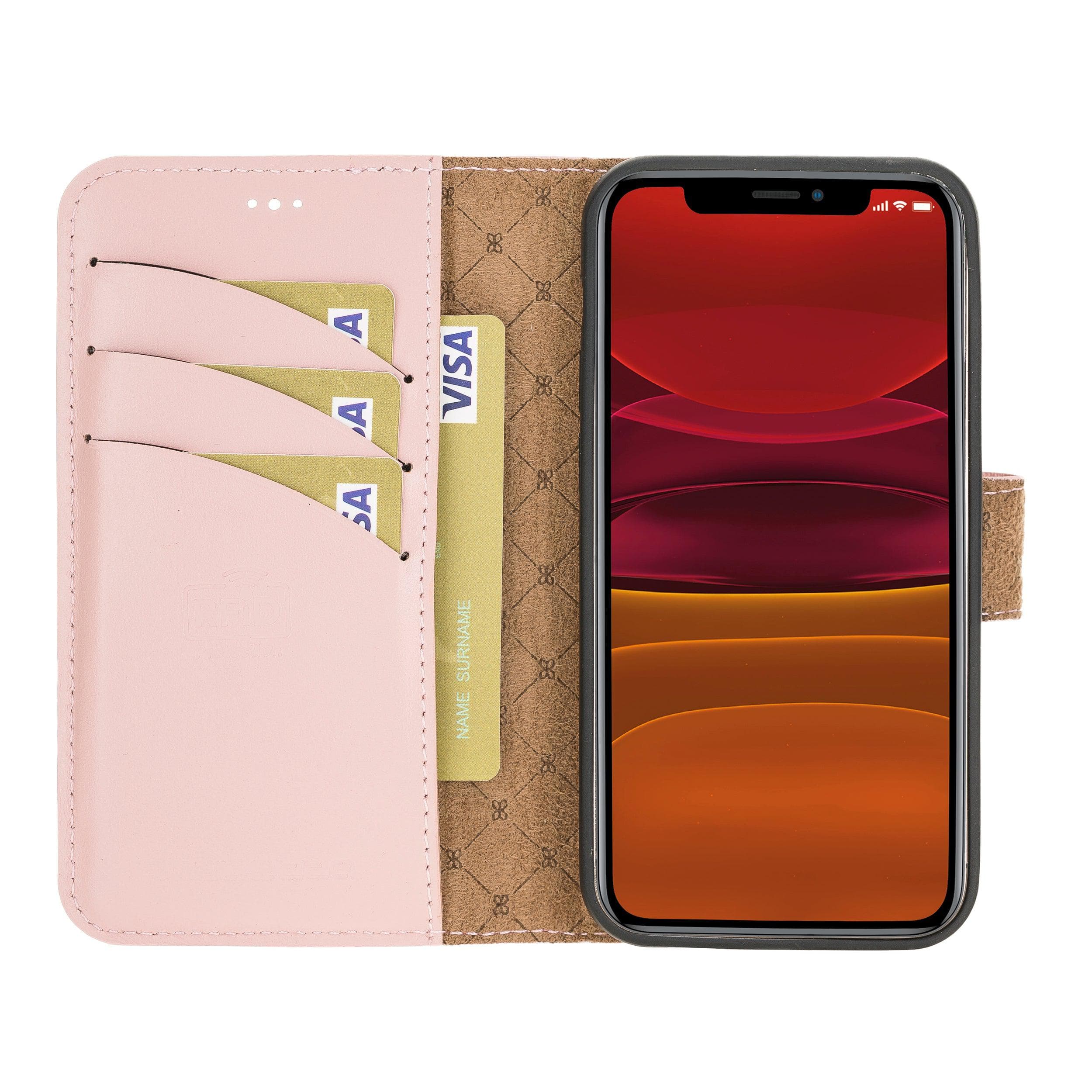 Magic iPhone 12 Pro Max Hakiki Deri Çıkarılabilir Cüzdan Kılıf