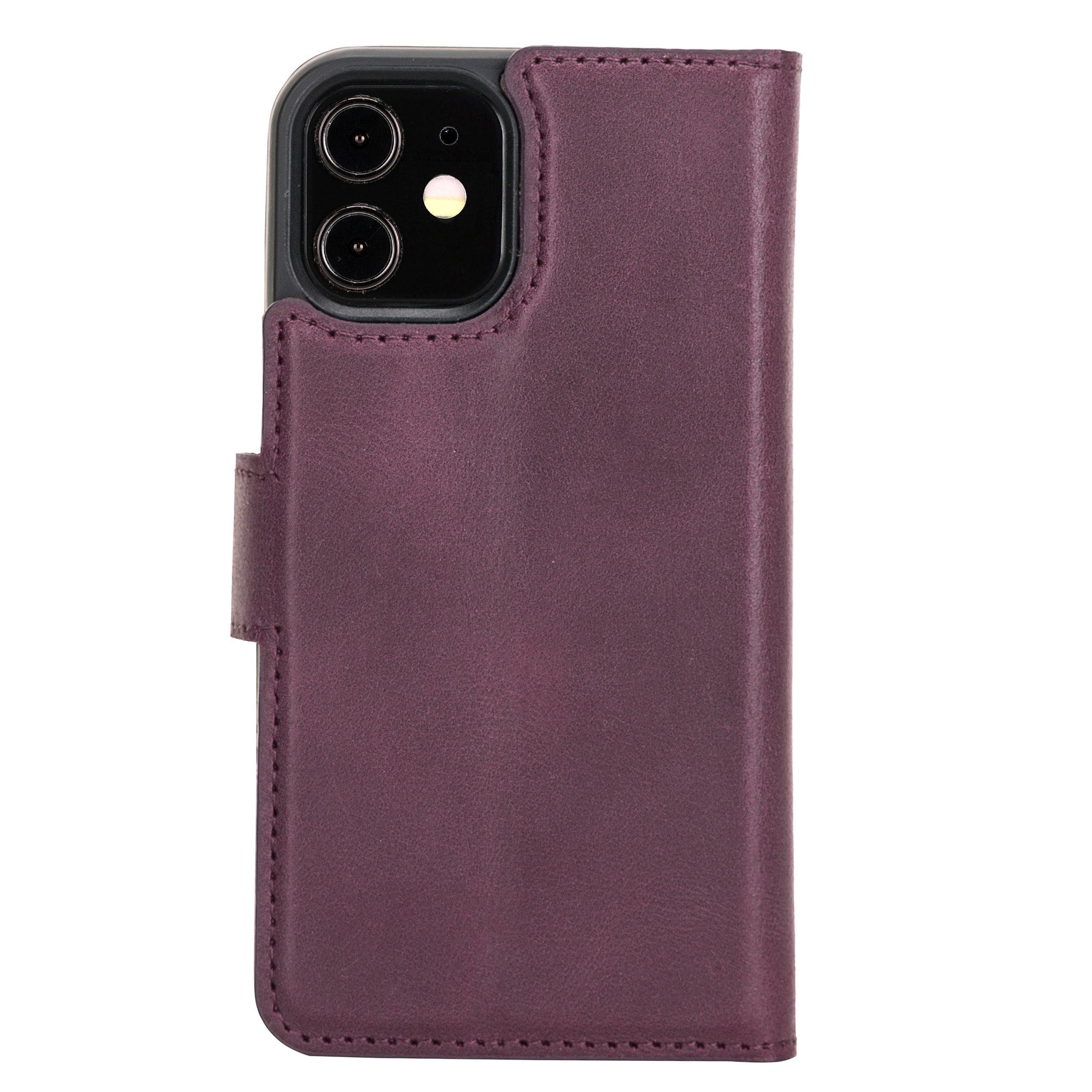 Magic iPhone 12 Mini Genuine Leather Detachable Wallet Case
