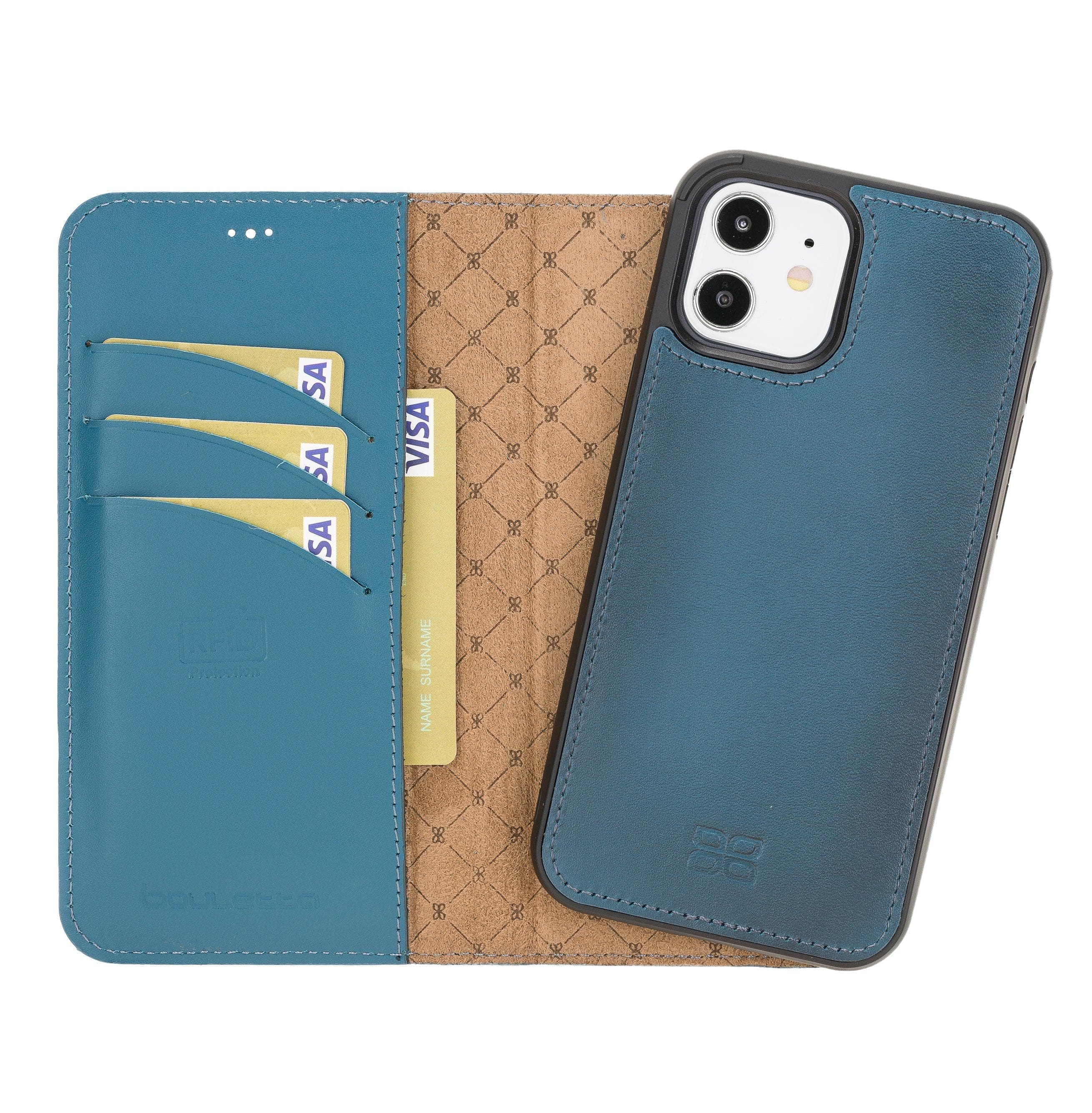 Magic iPhone 12 Mini Genuine Leather Detachable Wallet Case