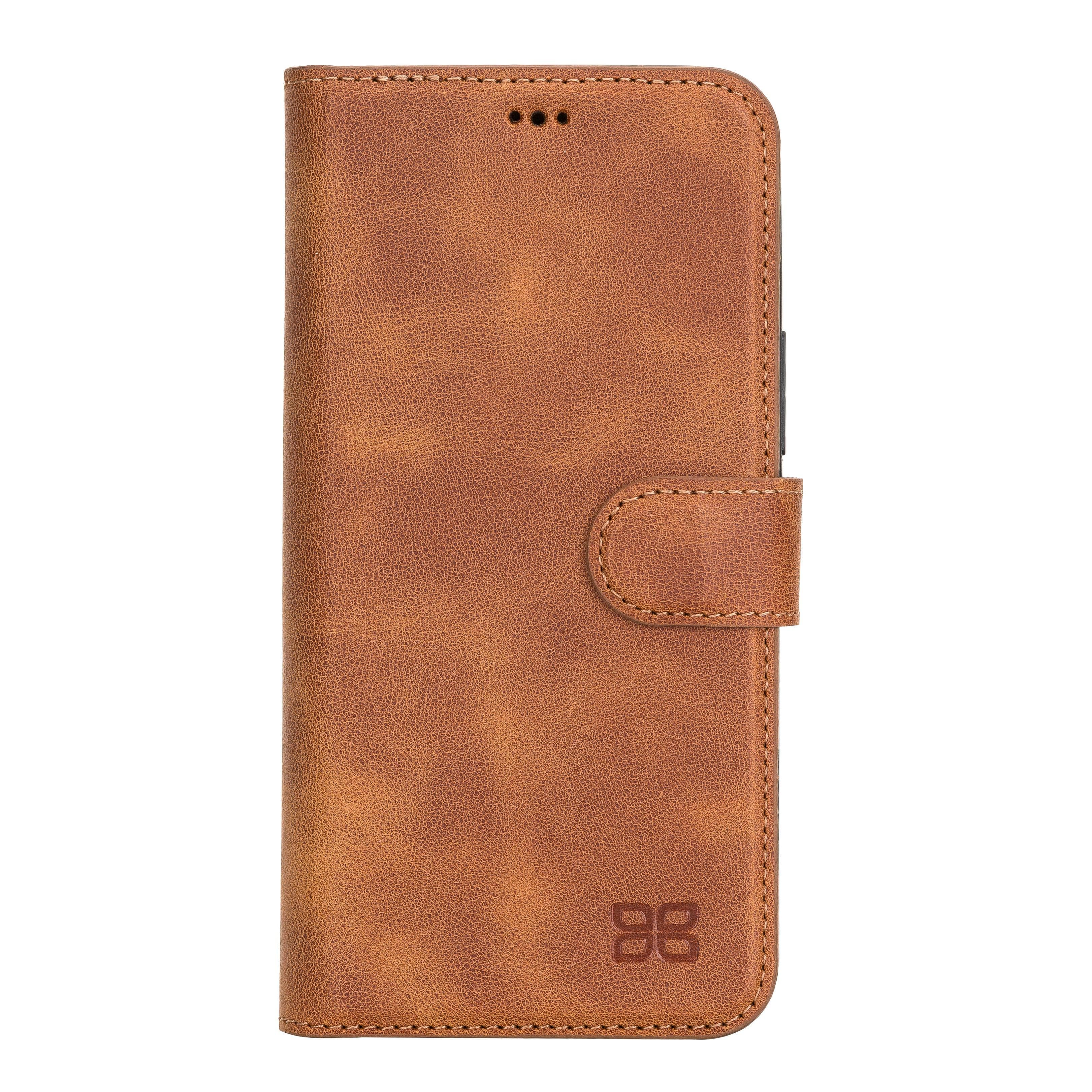 Magic iPhone 12 / 12 Pro Genuine Leather Detachable Wallet Case