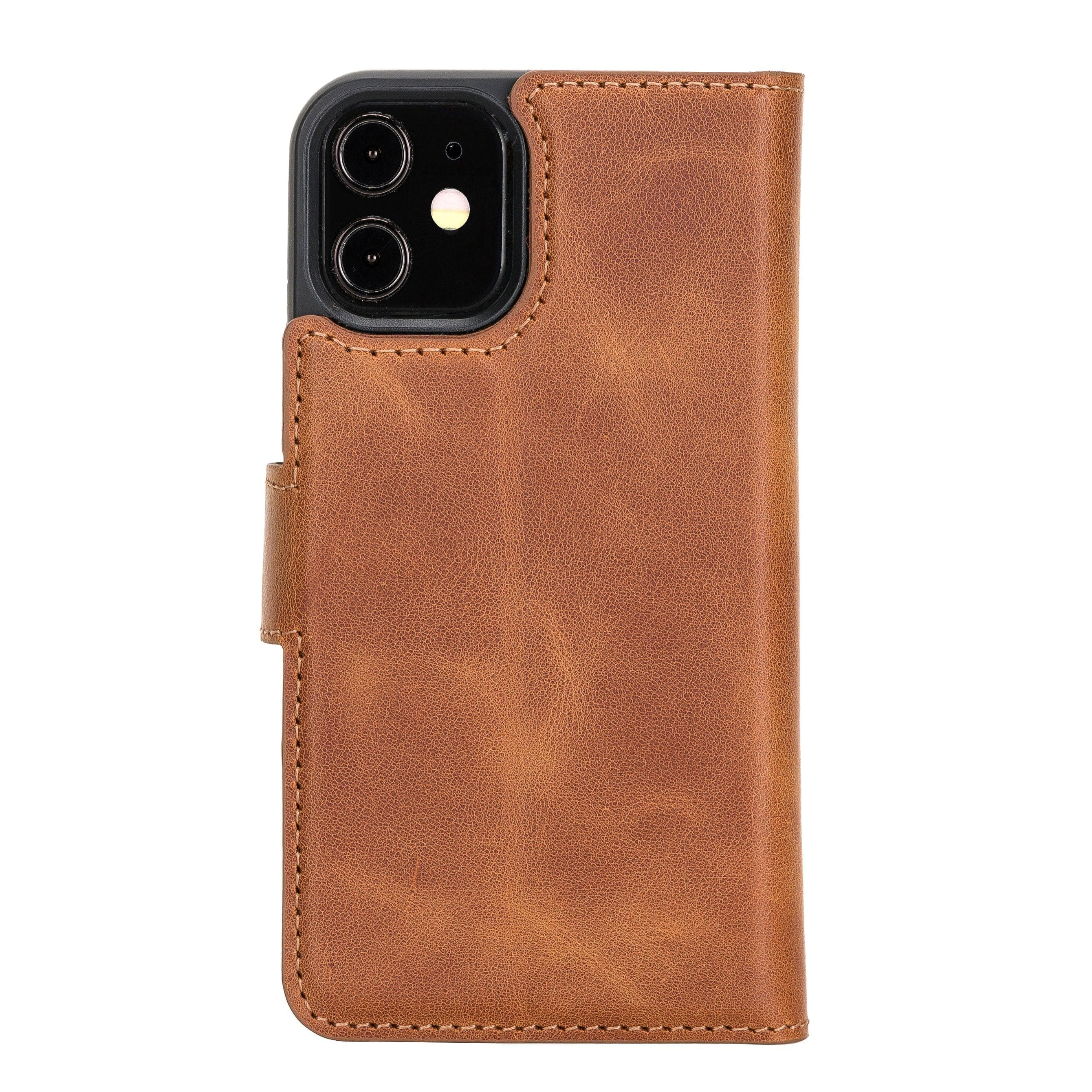Magic iPhone 12 Mini Genuine Leather Detachable Wallet Case