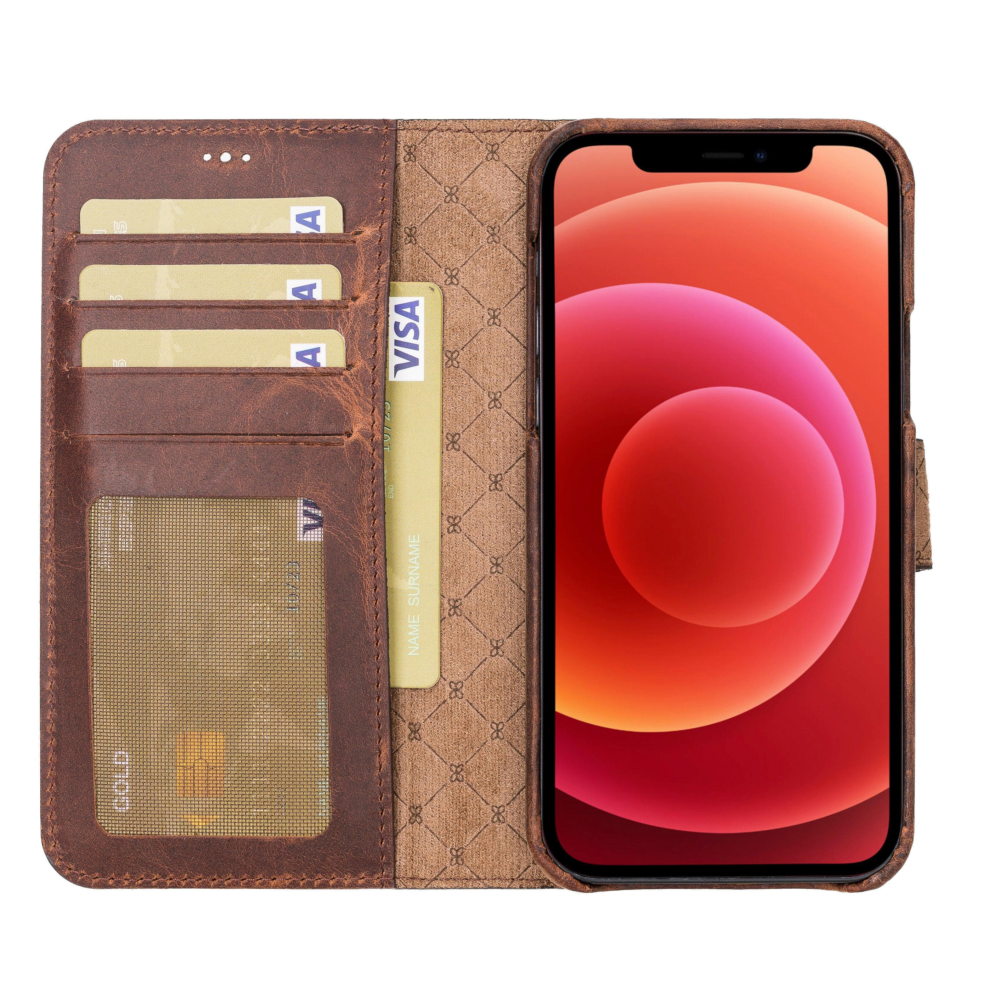 F360 Magic Genuine Leather iPhone 12 Mini Detachable Wallet Case