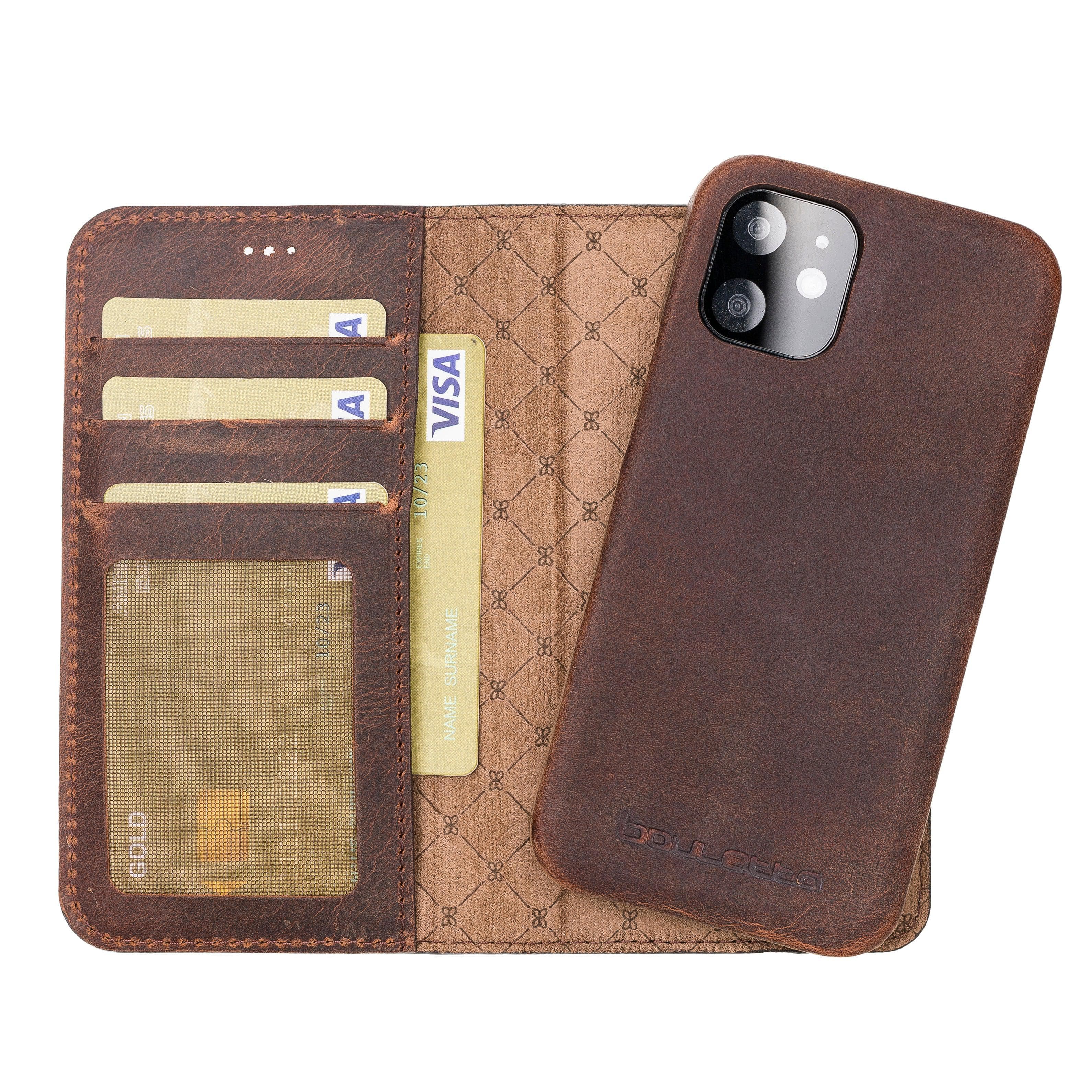 F360 Magic Genuine Leather iPhone 12 Mini Detachable Wallet Case