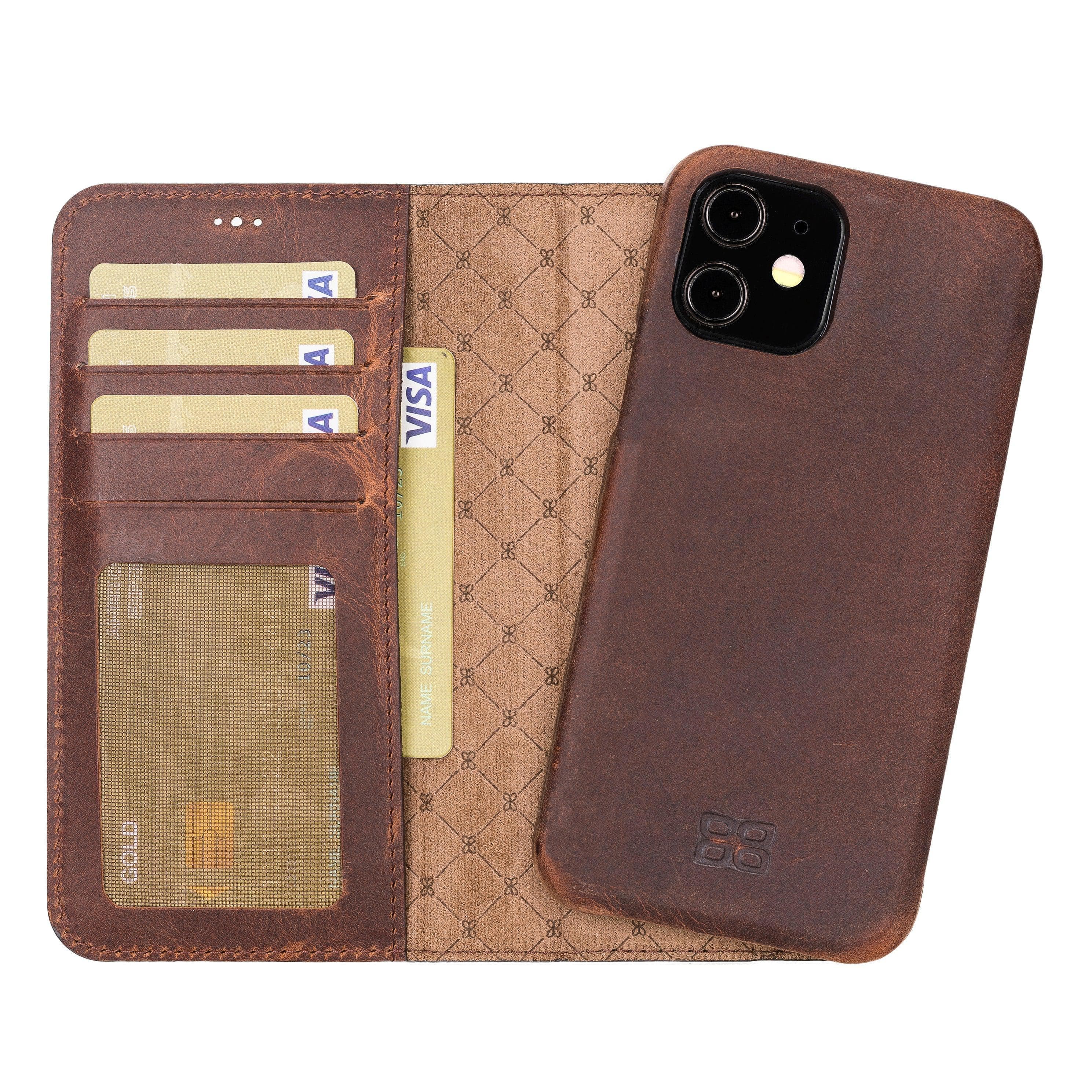 F360 Magic Genuine Leather iPhone 12 Mini Detachable Wallet Case