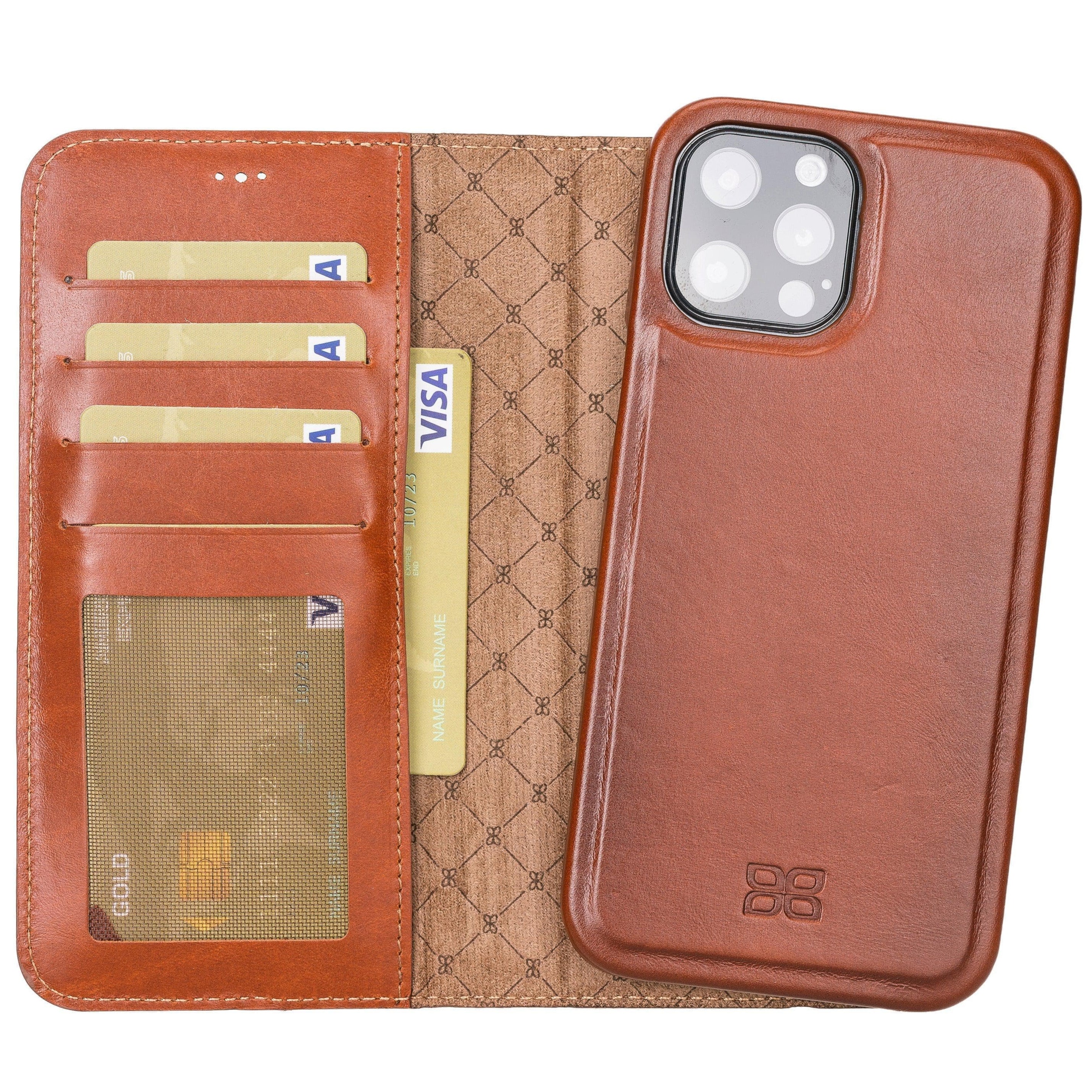 F360 Magic Genuine Leather iPhone 12 Pro / iPhone 12 Detachable Wallet Case