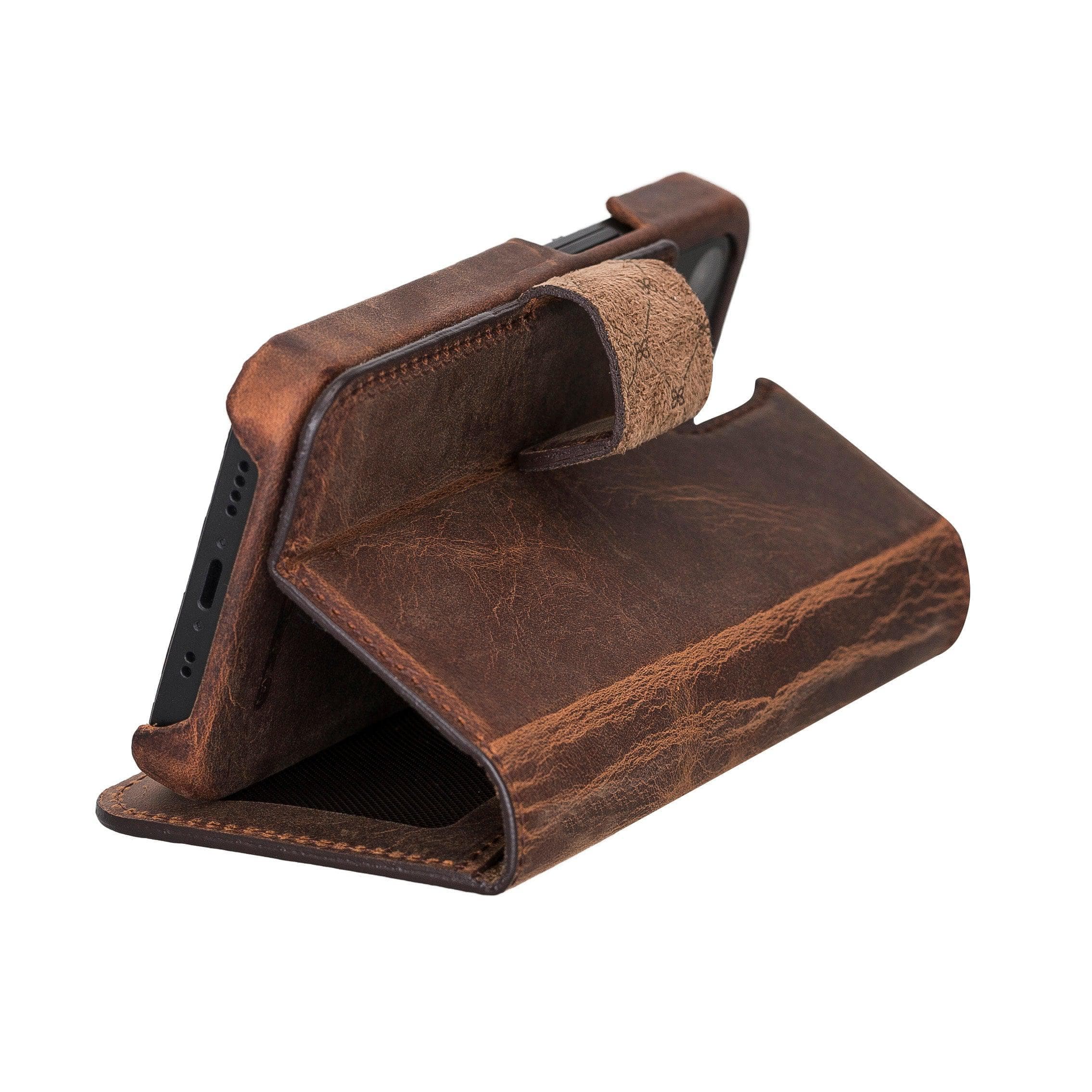 F360 Magic Genuine Leather iPhone 12 Mini Detachable Wallet Case