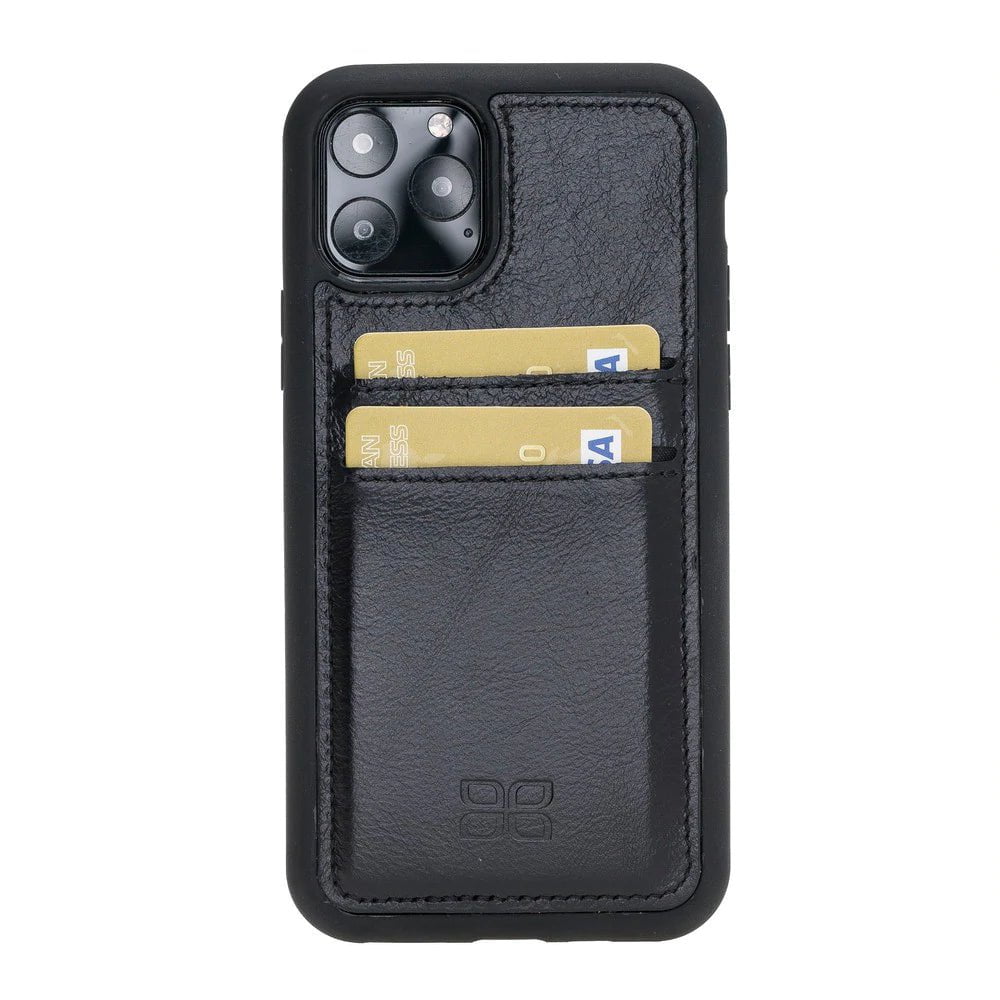 Flex Cover Genuine Leather iPhone 11 Case with Card Holder