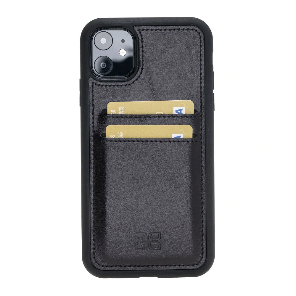 Flex Cover Genuine Leather iPhone 11 Case with Card Holder