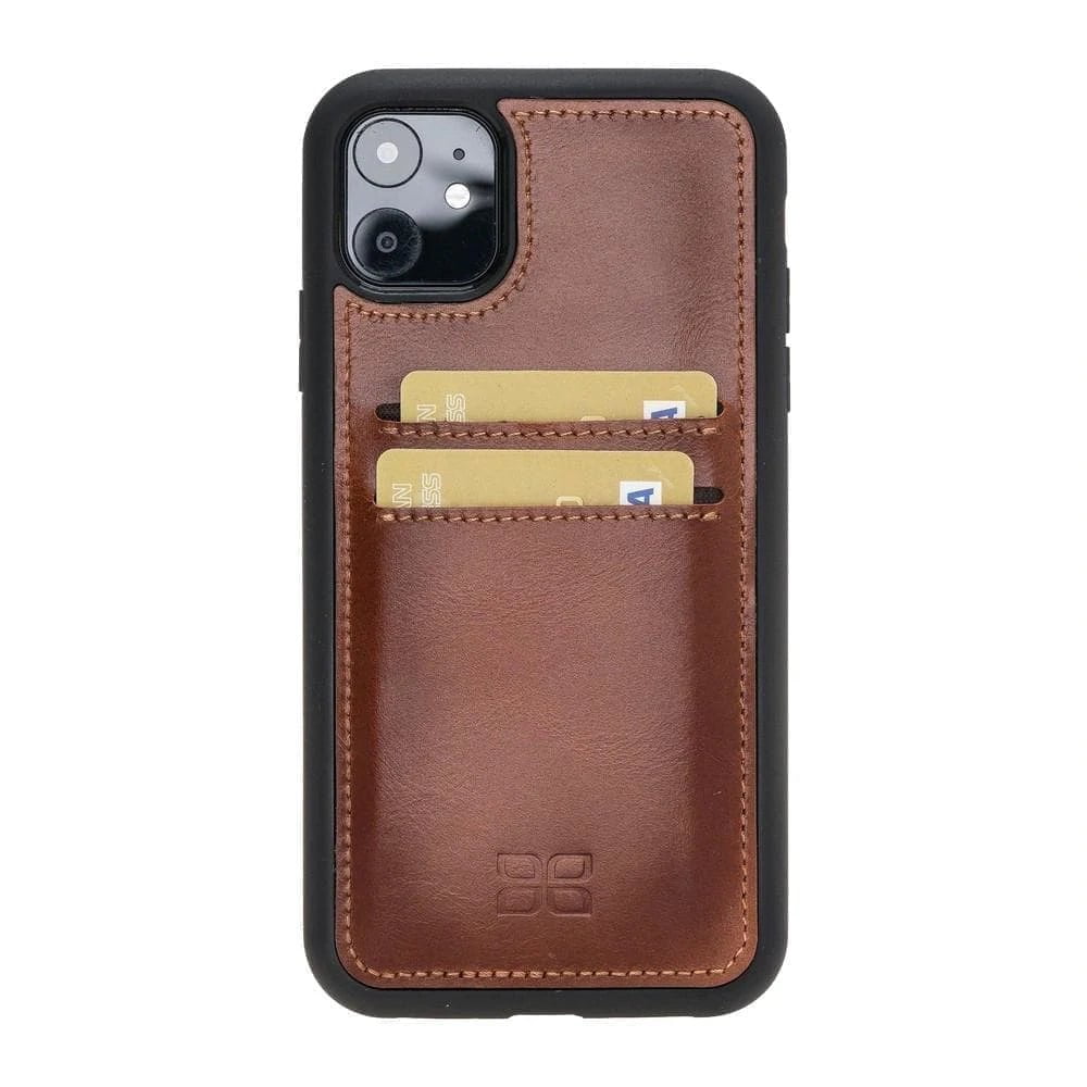 Flex Cover Genuine Leather iPhone 11 Case with Card Holder