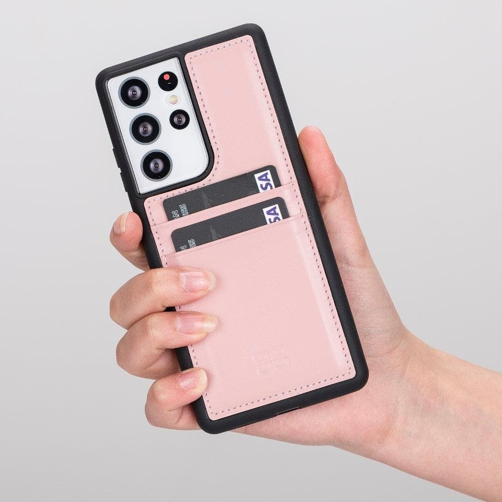 Flex Cover Genuine Leather Samsung Galaxy S21 Case with Card Holder