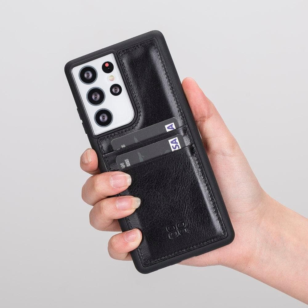 Flex Cover Hakiki Deri Samsung Galaxy S21 Plus Kılıf Kartlıklı
