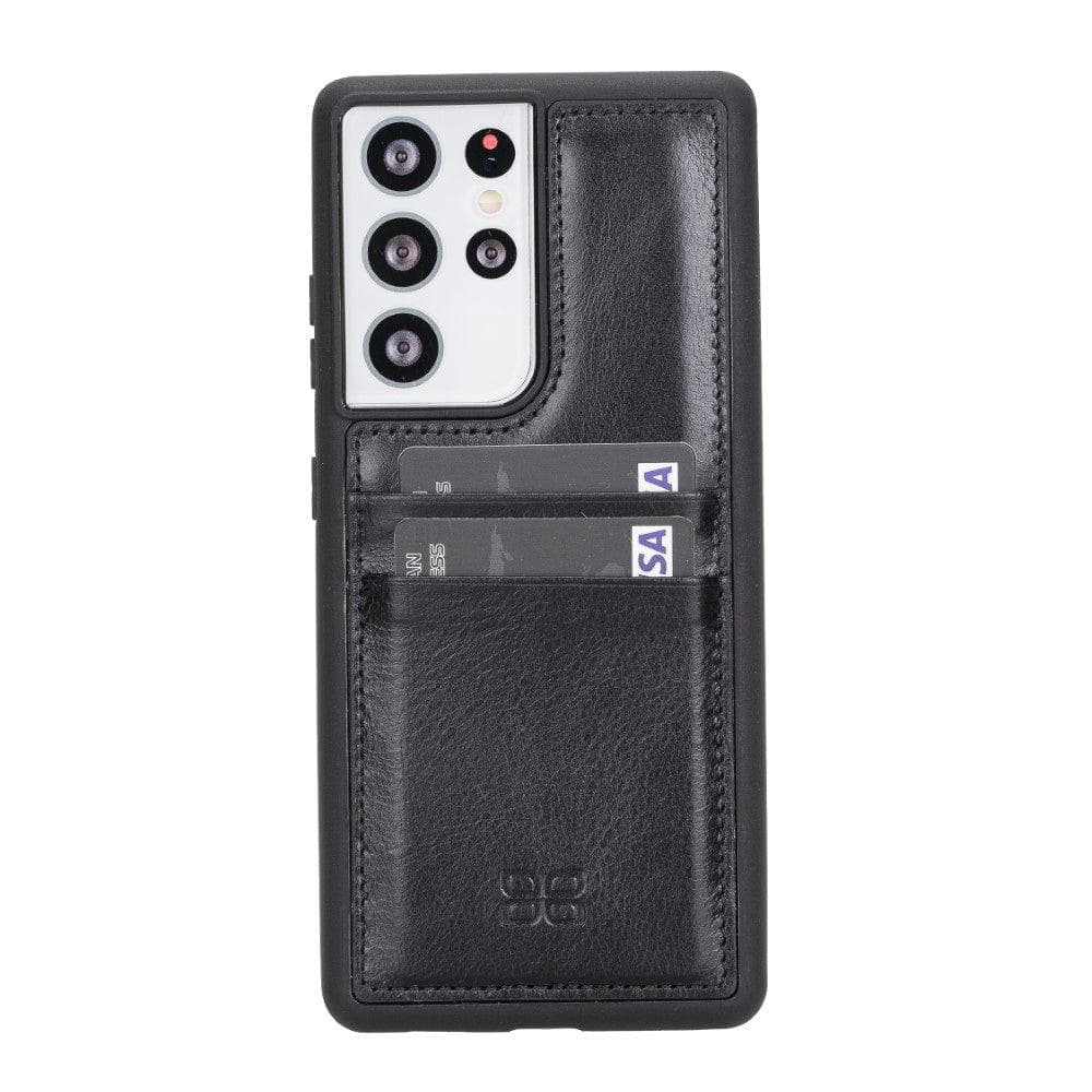 Flex Cover Genuine Leather Samsung Galaxy S21 Case with Card Holder
