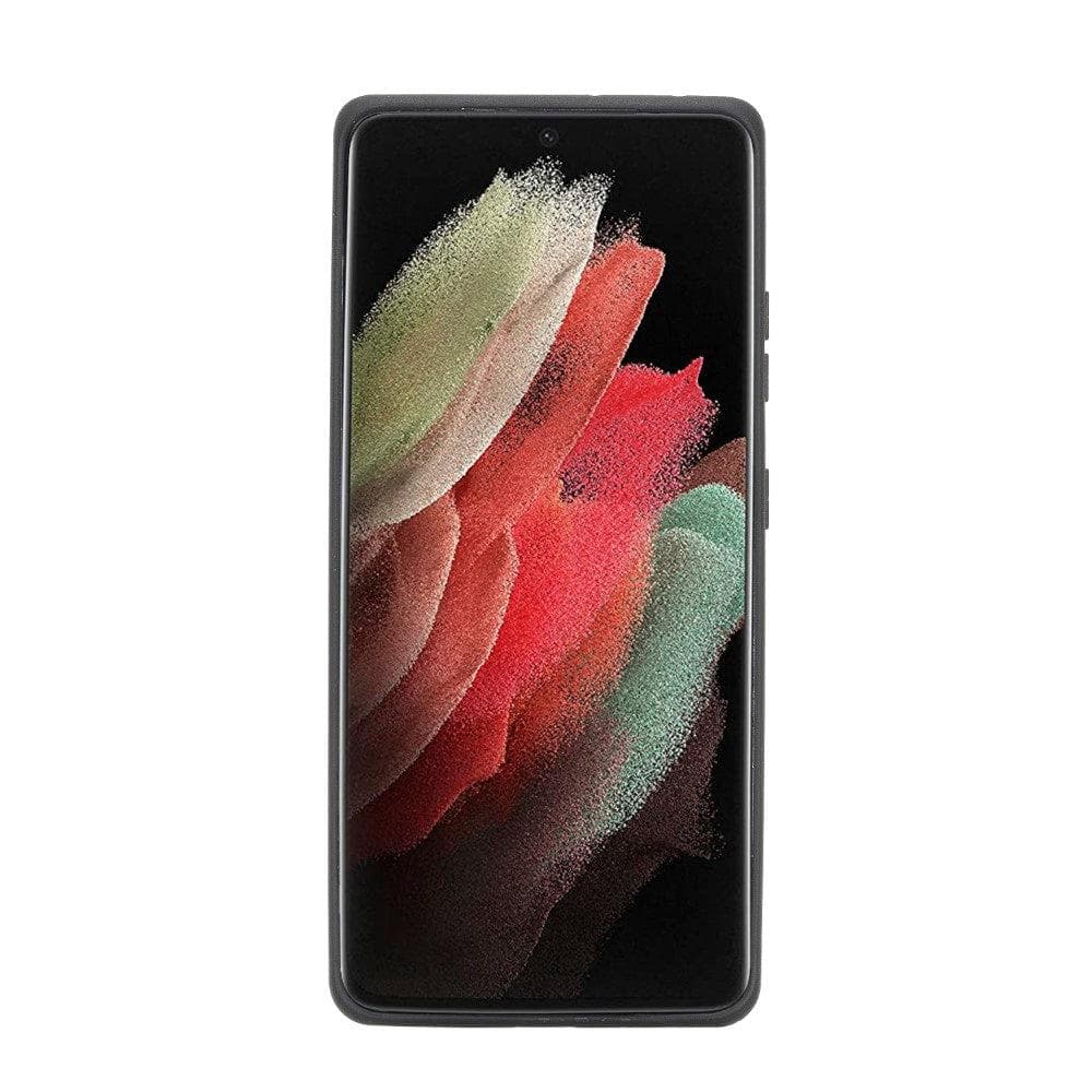 Flex Cover Genuine Leather Samsung Galaxy S21 Case with Card Holder