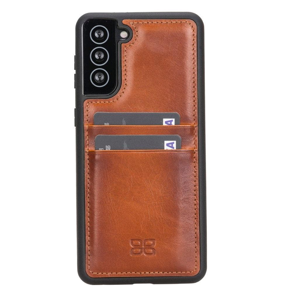 Flex Cover Genuine Leather Samsung Galaxy S21 Case with Card Holder