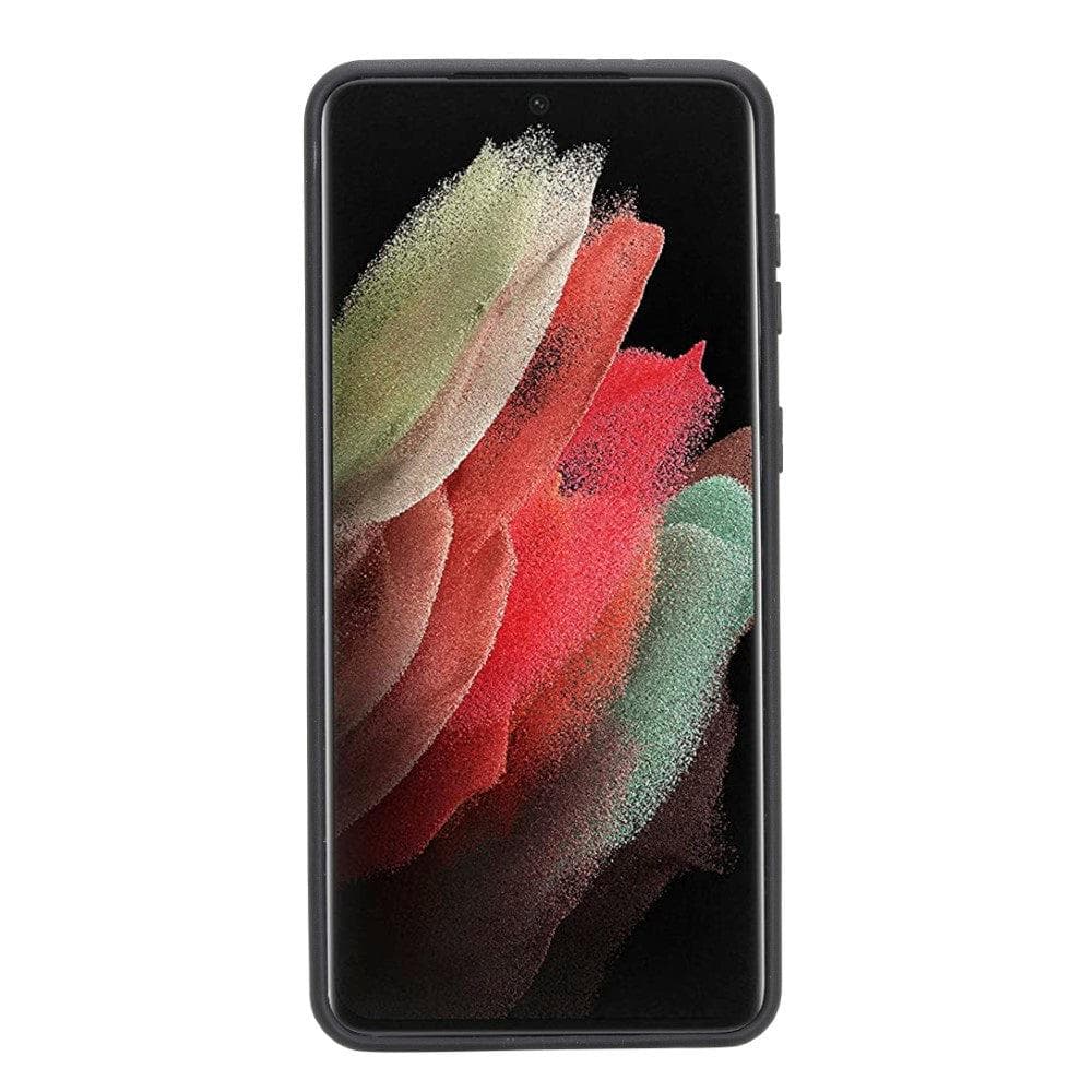 Flex Cover Genuine Leather Samsung Galaxy S21 Case with Card Holder