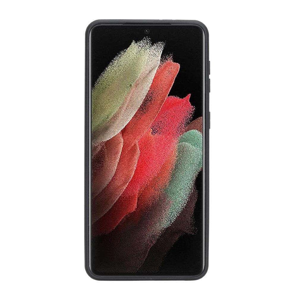 Flex Cover Genuine Leather Samsung Galaxy S21 Case with Card Holder