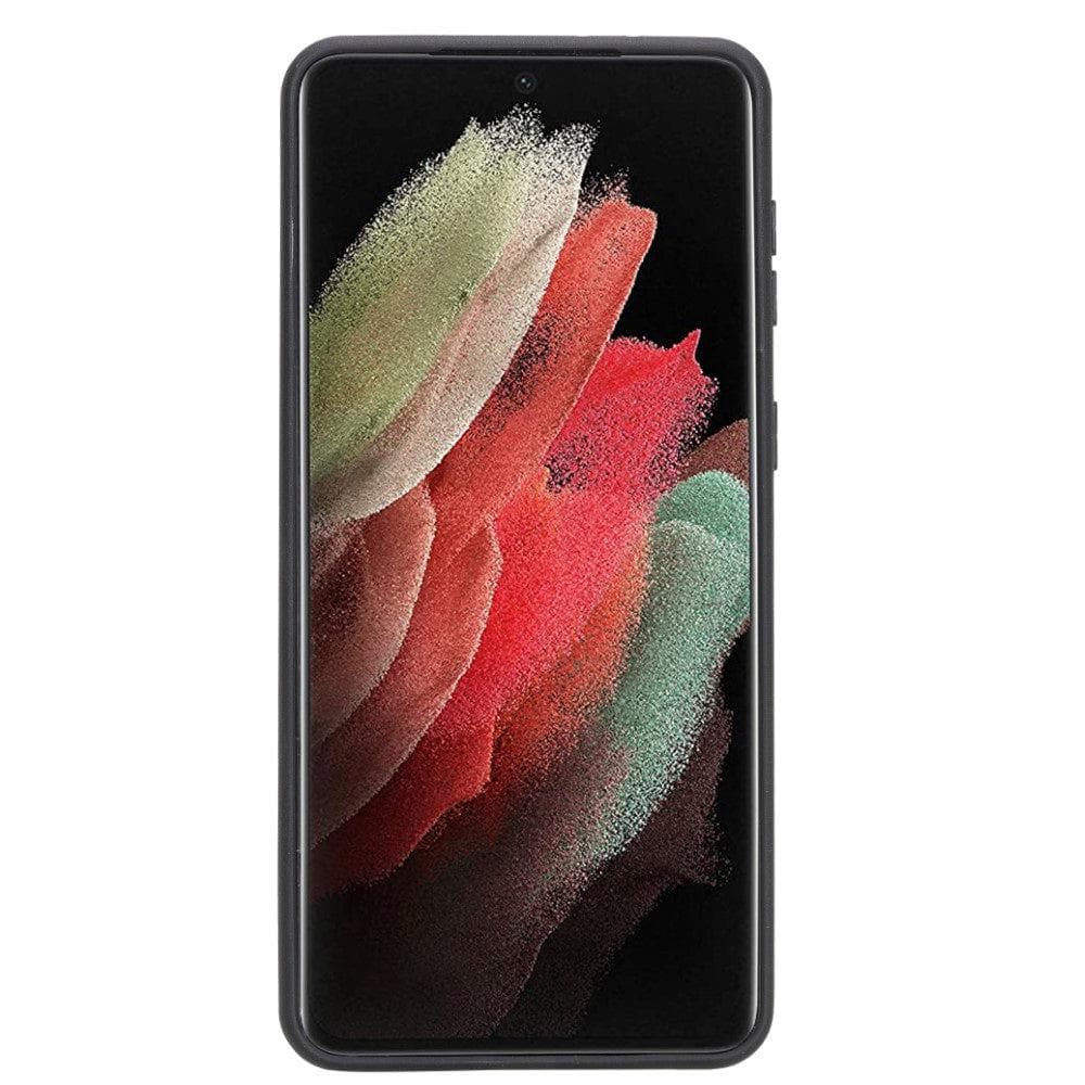 Flex Cover Genuine Leather Samsung Galaxy S21 Case with Card Holder